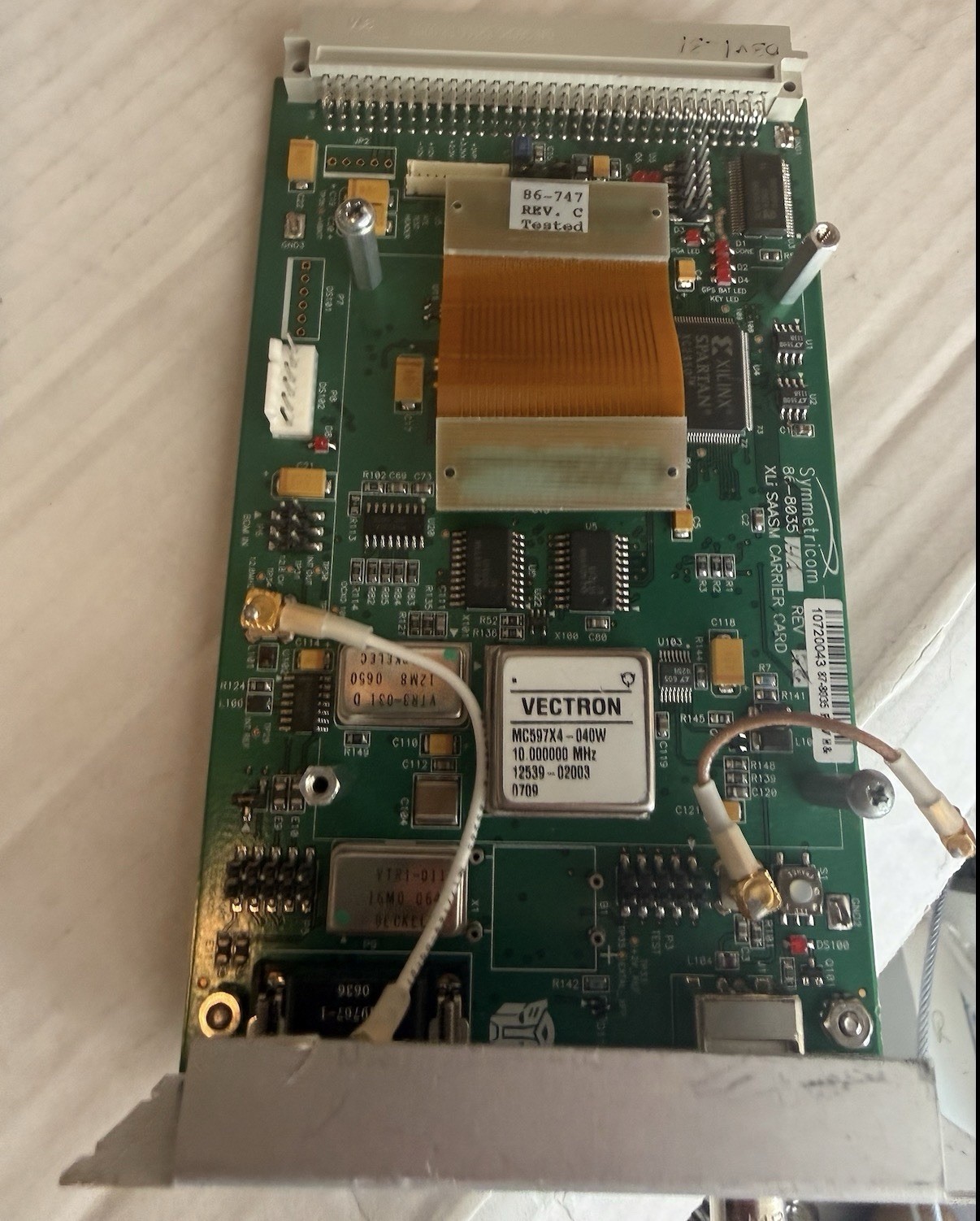 Symmetricom 86-8035 XLi SAASM Carrier Card TESTED Working GPS Timing Module
