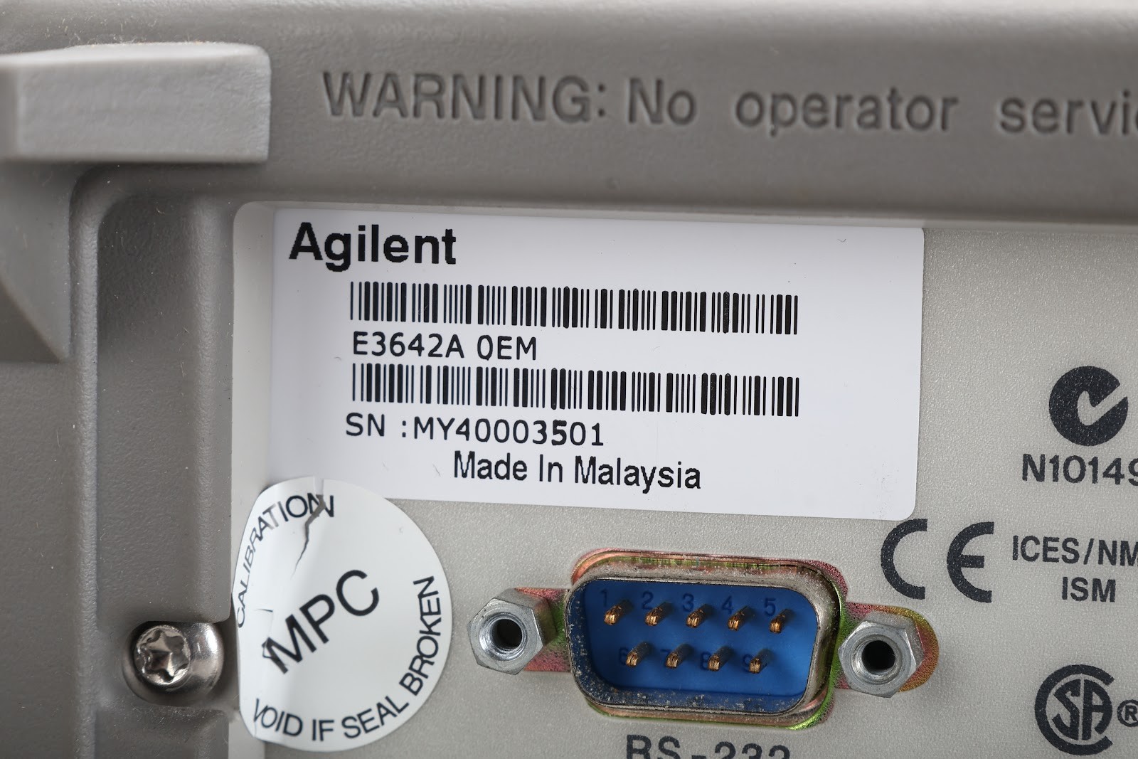 Agilent E3642A 0-8V,5A / 0-20V,2.5A DC Power Supply – AS IS For Parts