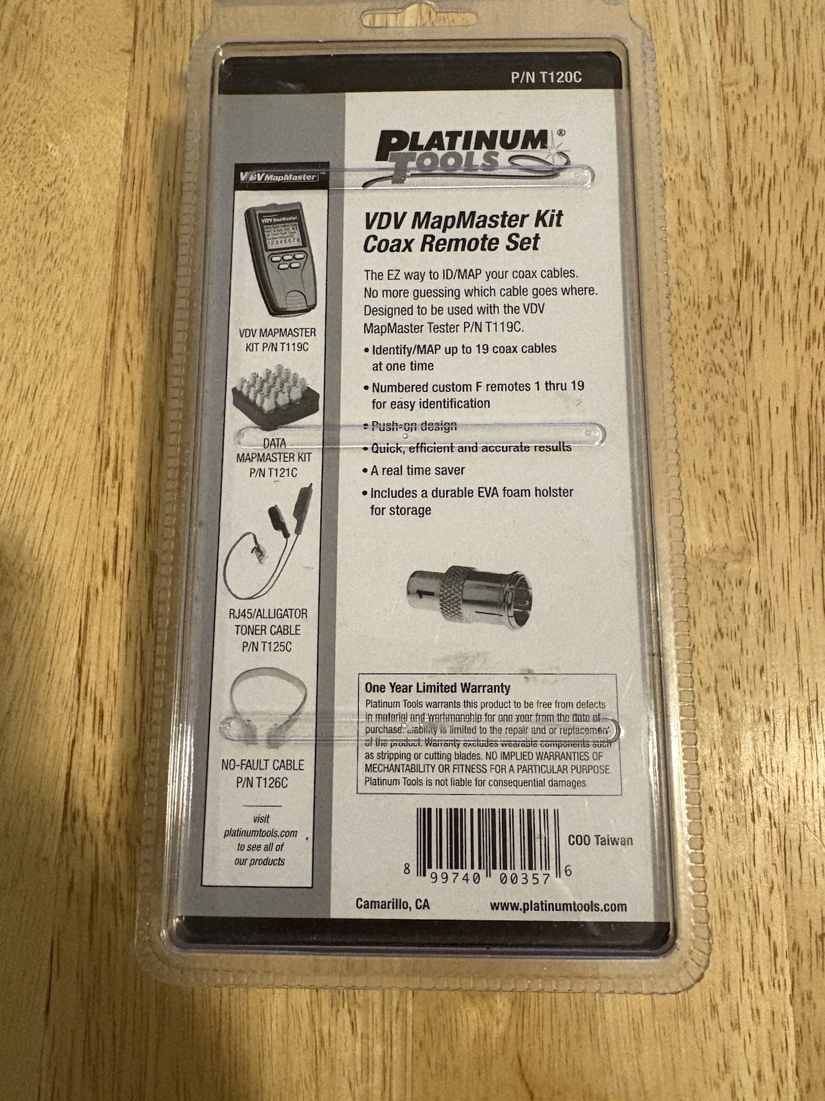 Platinum Tools VDV MapMaster Kit T120C Coax Remote Set