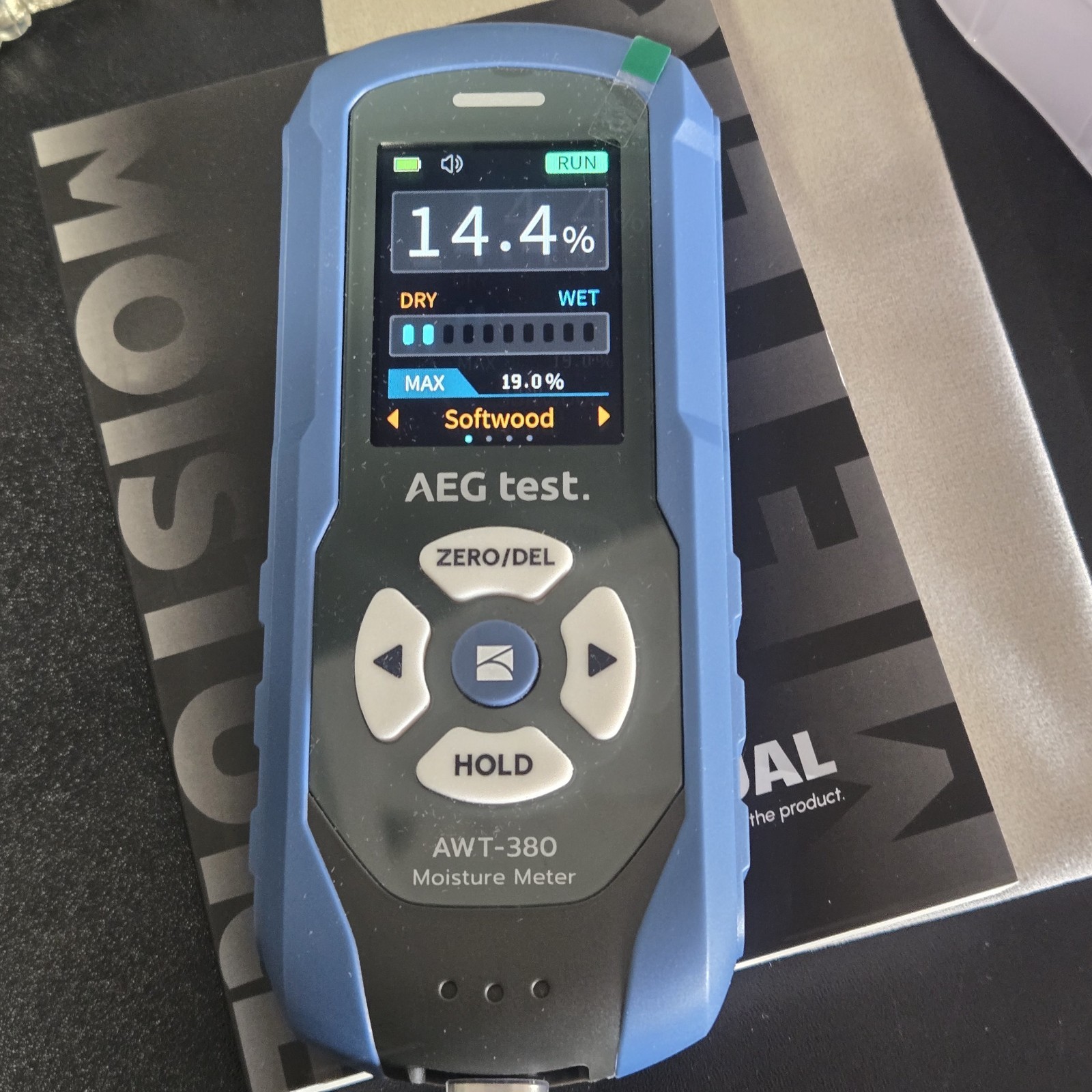 AWT-380 Rechargeable Pinless Moisture Meter for Wood, Drywall & Masonry, Wood…