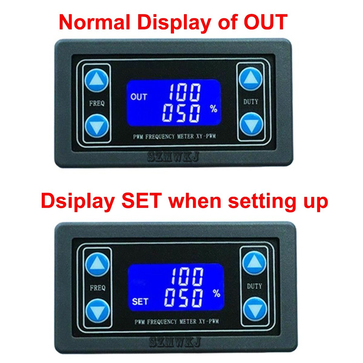 2PCS LCD Signal Generator PWM Pulse Frequency Adjustable Square Wave 1Hz-150KHz