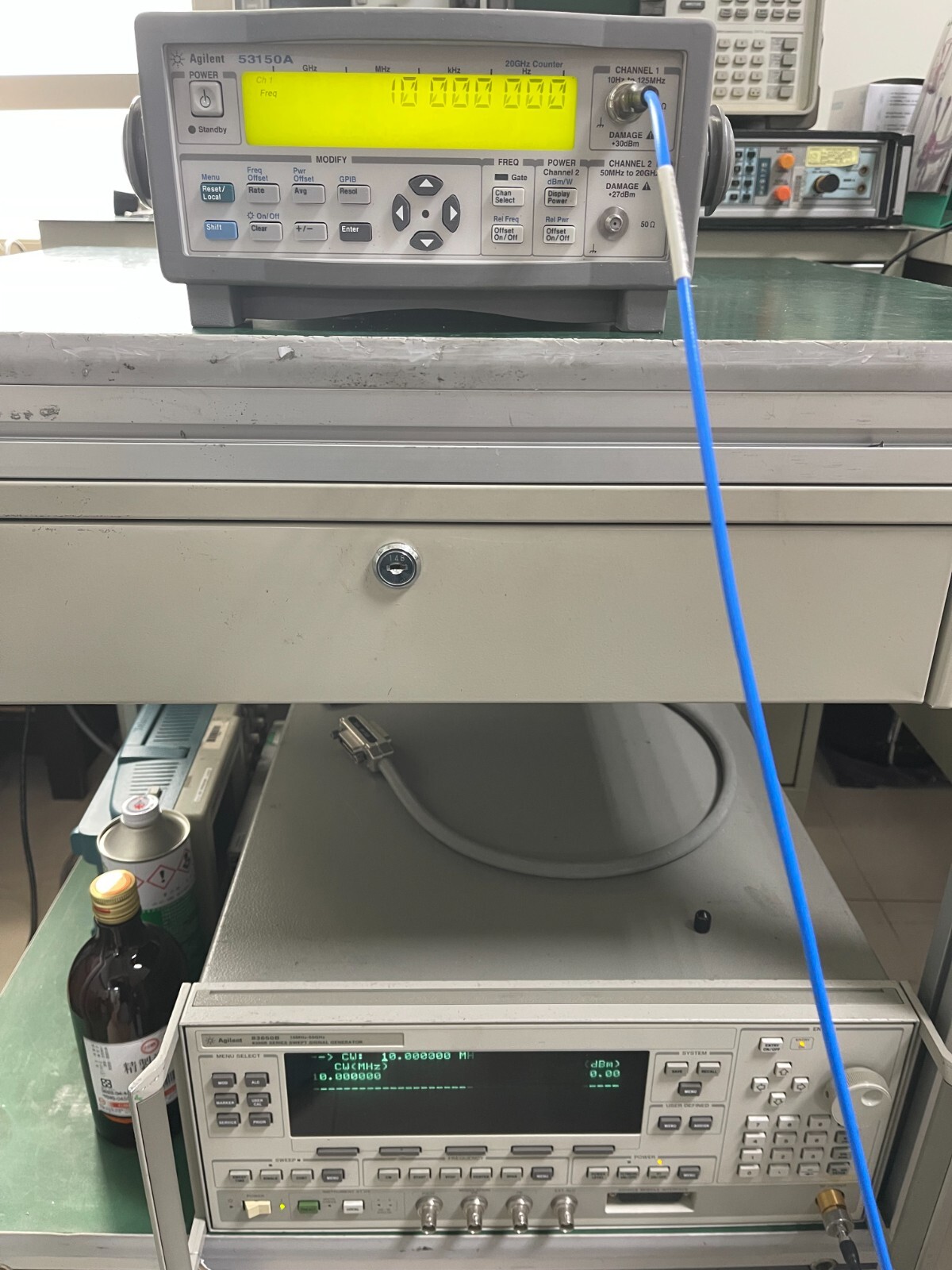 Agilent Keysight 53150A 10Hz-20GHz CW Microwave Frequency Counter _1097