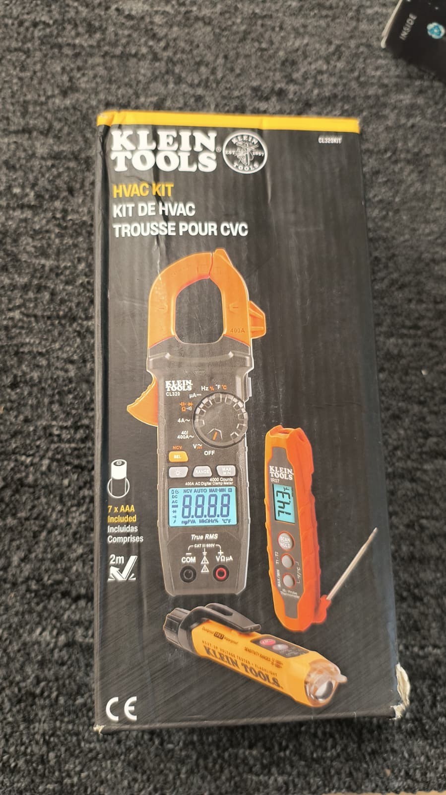 Klein Tools CL320KIT HVAC Digital Clamp Meter Electrical Test Kit, New, P2