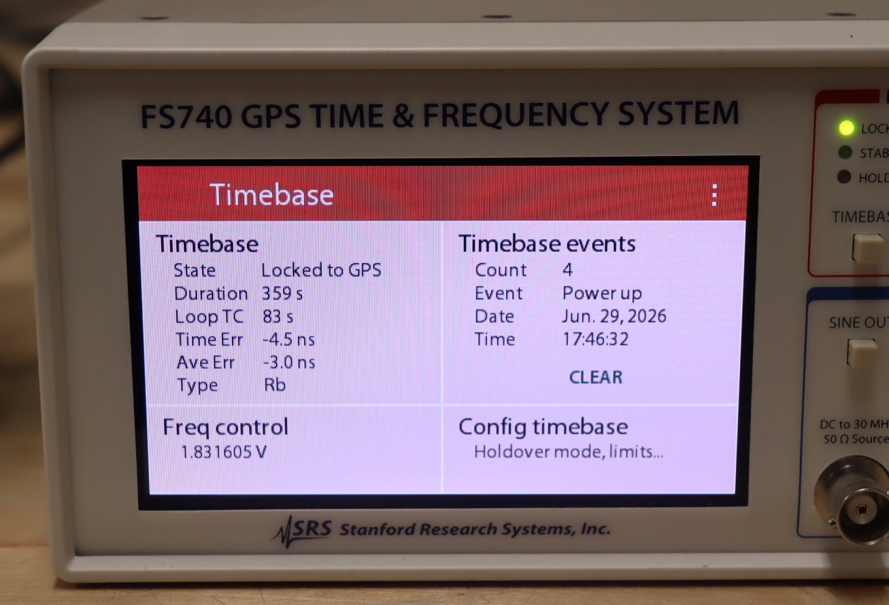 Stanford Research FS740 GPS Disciplined Rubidium Frequency Standard w/15x Output