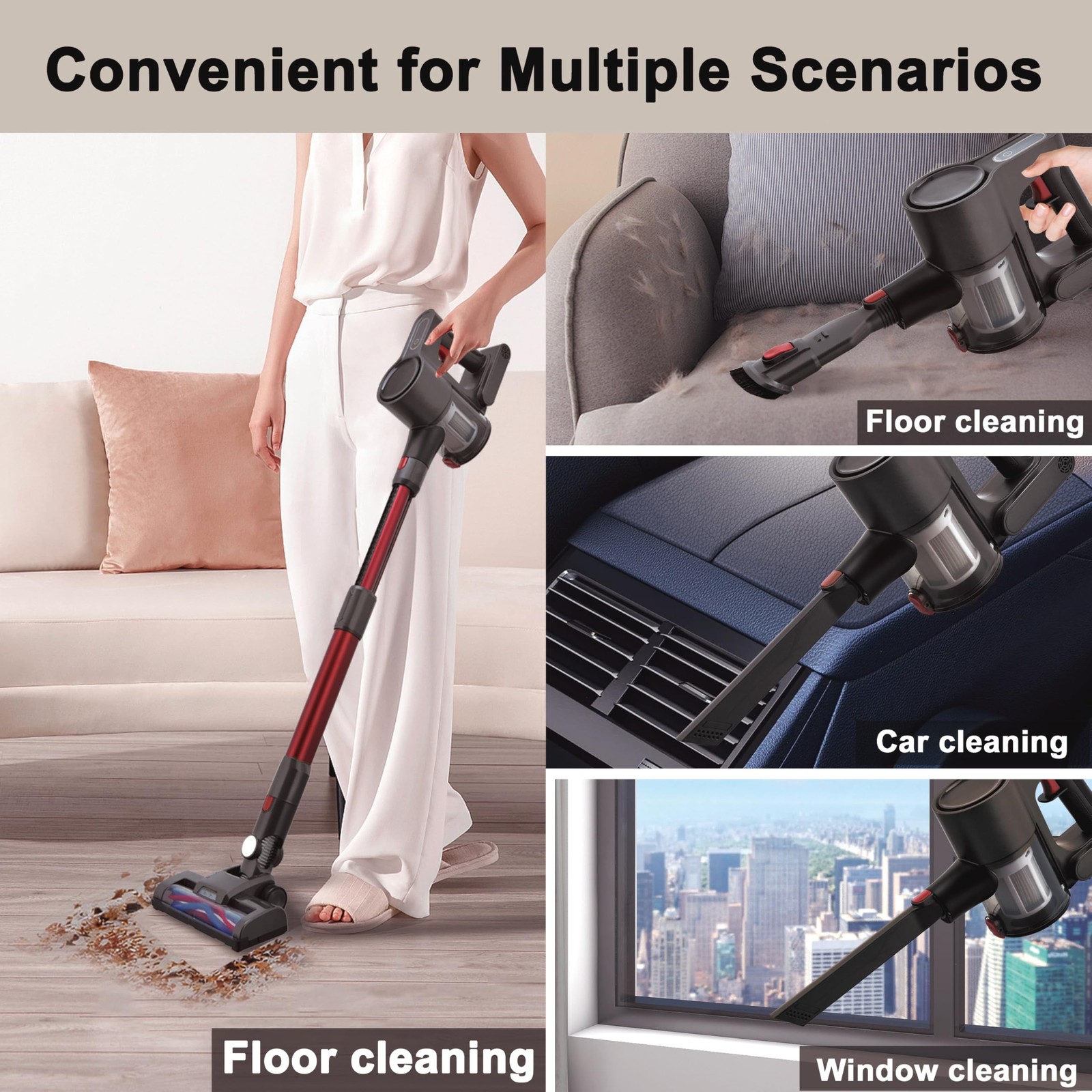 Cordless Vacuum Cleaner, Powerful Brushless Motor, 6-in-1 Lightweig… Fast Ship