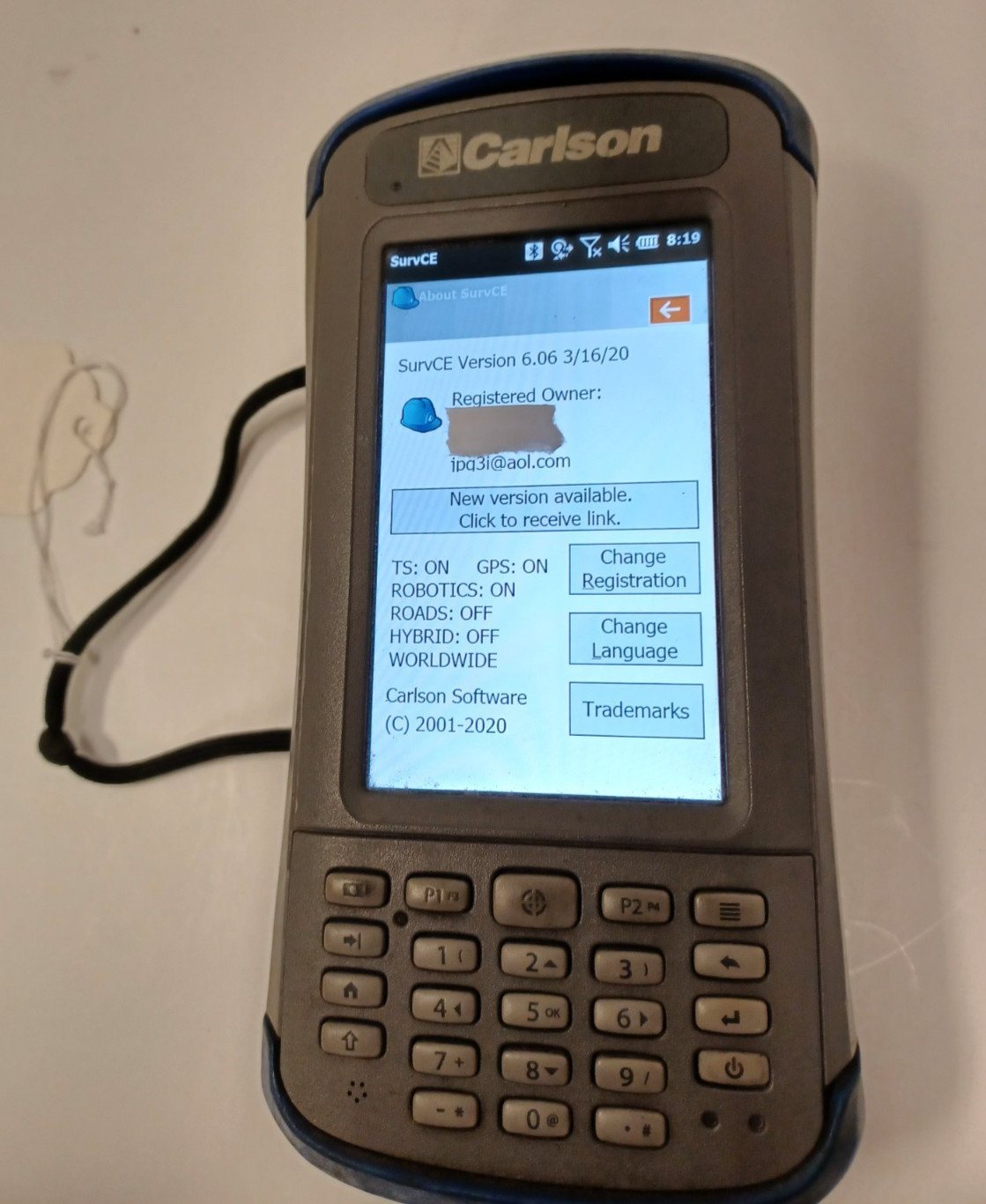 Carlson Mini II Data Collector w/ SurvCE 6.06 | #137