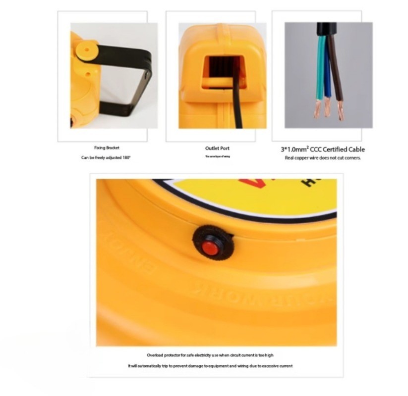 GDT150 Automatic Retractable Electric Drum Cord Reel Charging Extension Cord