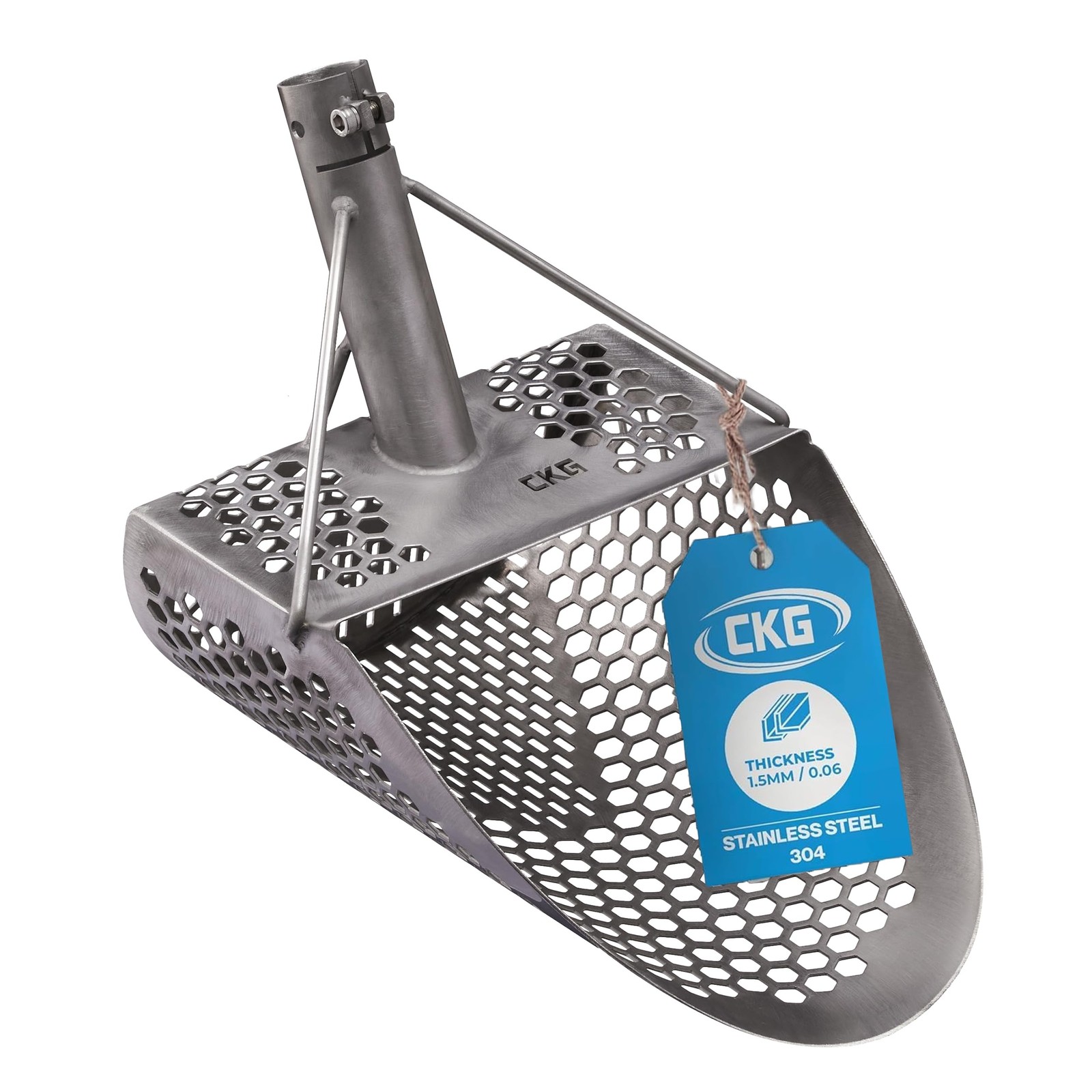 CKG Sand Scoop for Metal Detecting Heavy Duty Sand Sifter Scoop Stainless