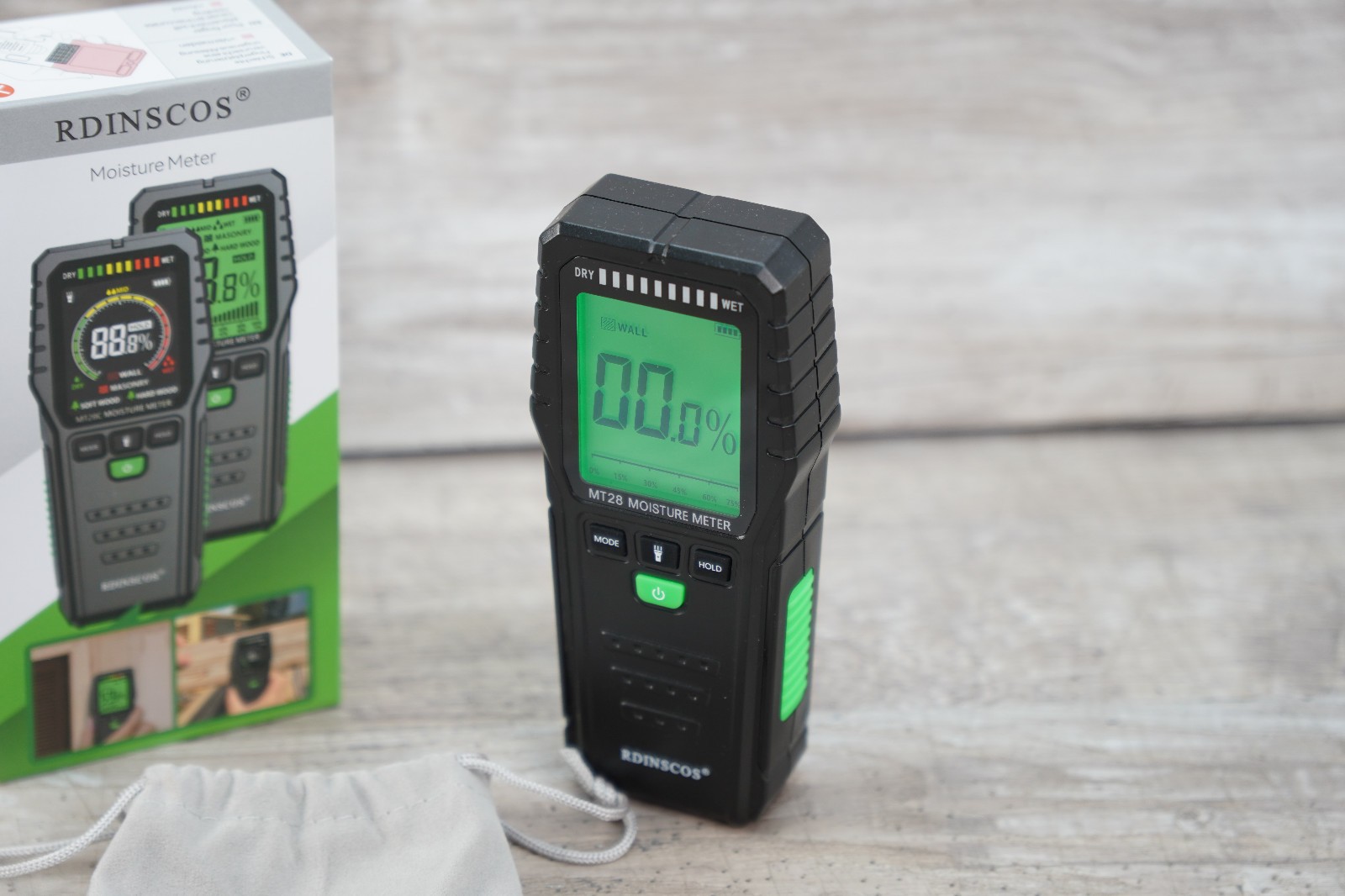 New RDINSCOS Digital Wood Moisture Meter Pinless Type