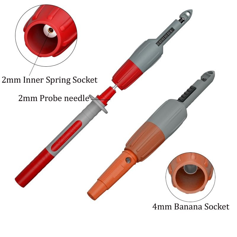 2pcs Wire Piercing Probe Kit, Insulation Puncture Wire Probe Piercing Clip Te…