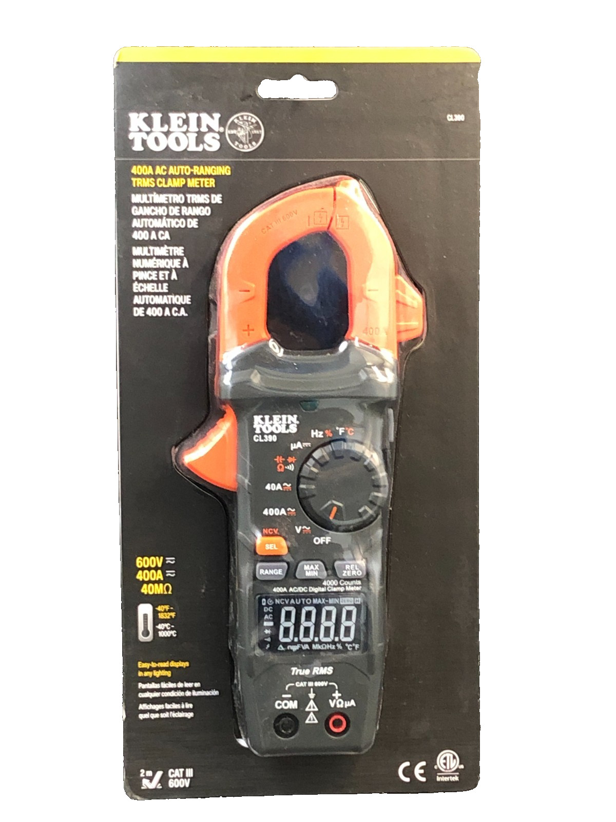 Klein Tools CL390 Auto-Ranging Digital Clamp Meter (CL390)
