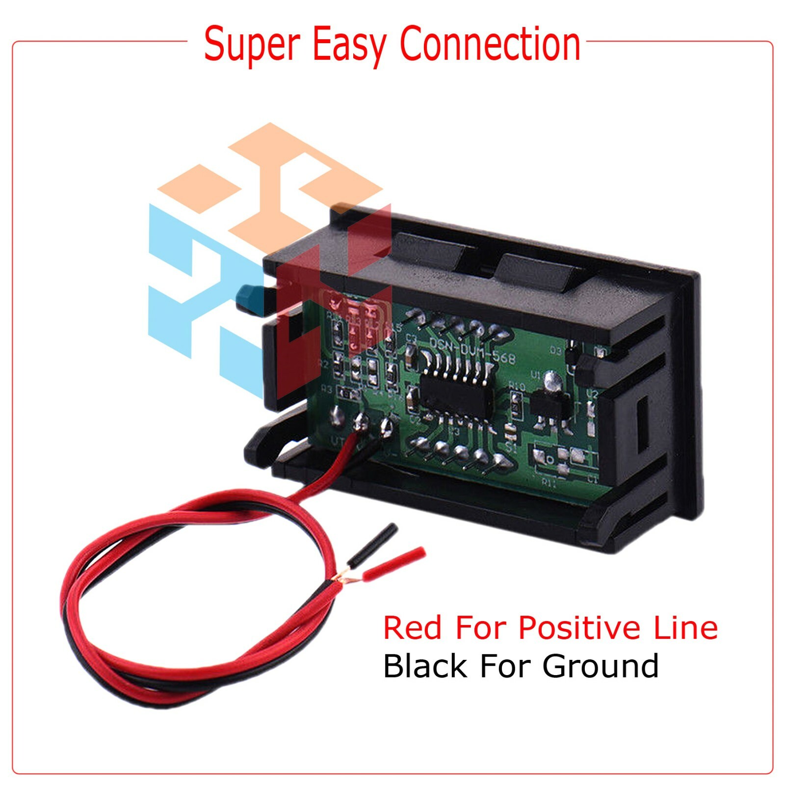 Mini Blue DC 0-30V LED Display Digital Voltage Voltmeter Panel