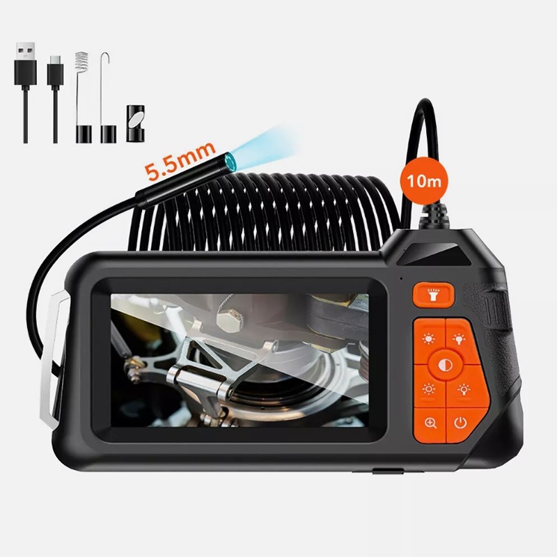 10M 4.3inch LED Industrial Endoscope Borescope 5.5mm Inspection Camera IP67