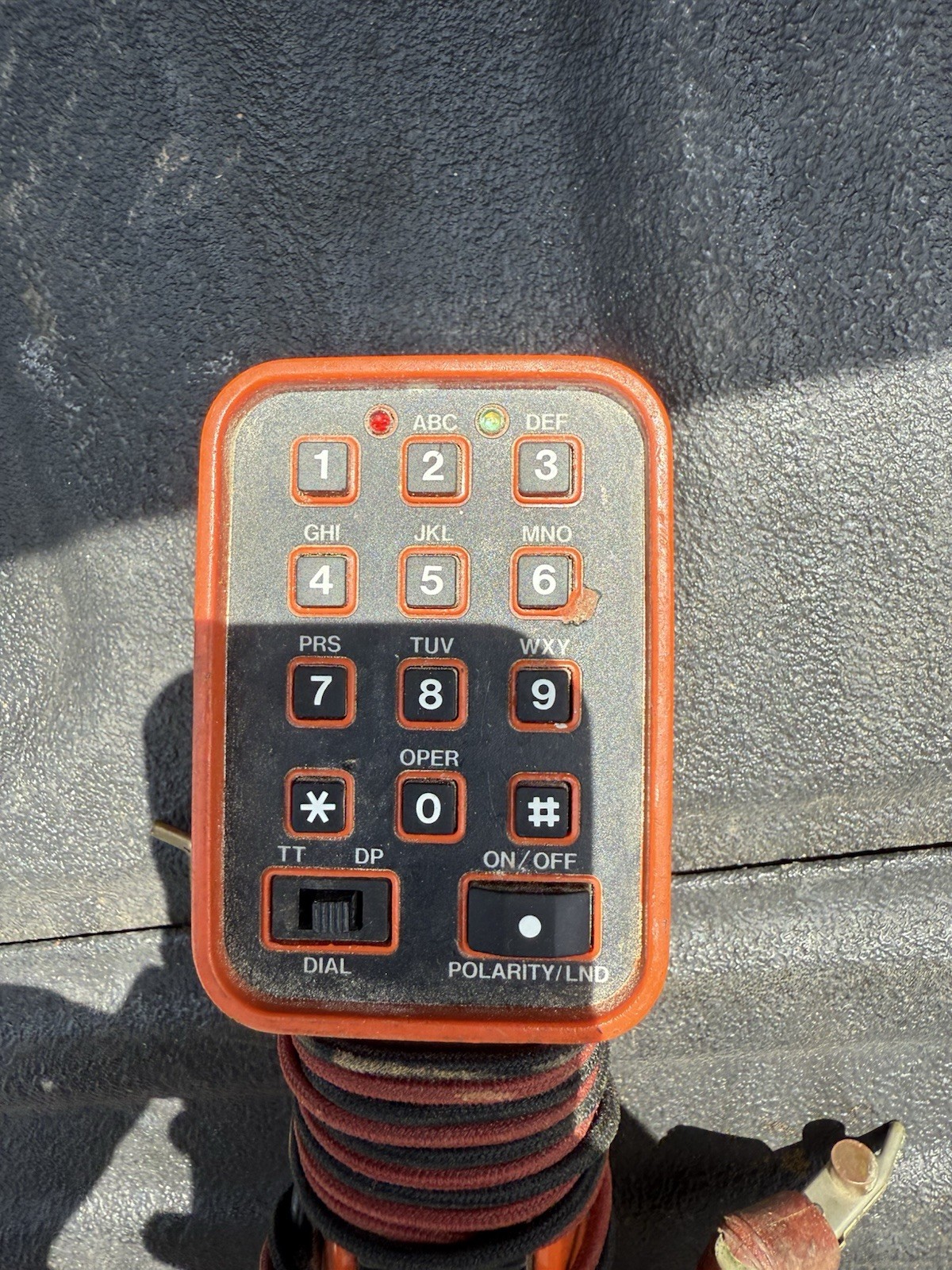 Vintage AT&T Phone Line Tester Push Button Lineman Set Orange