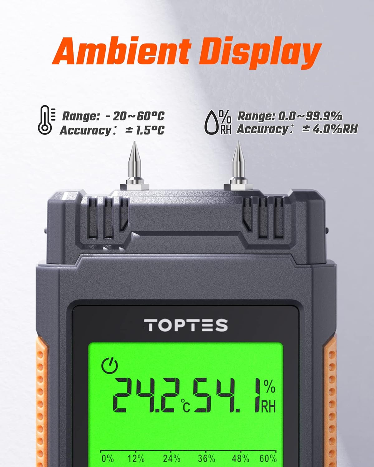 Wood Moisture Meter, Digital Moisture Meter TS-630, Handheld Humidity