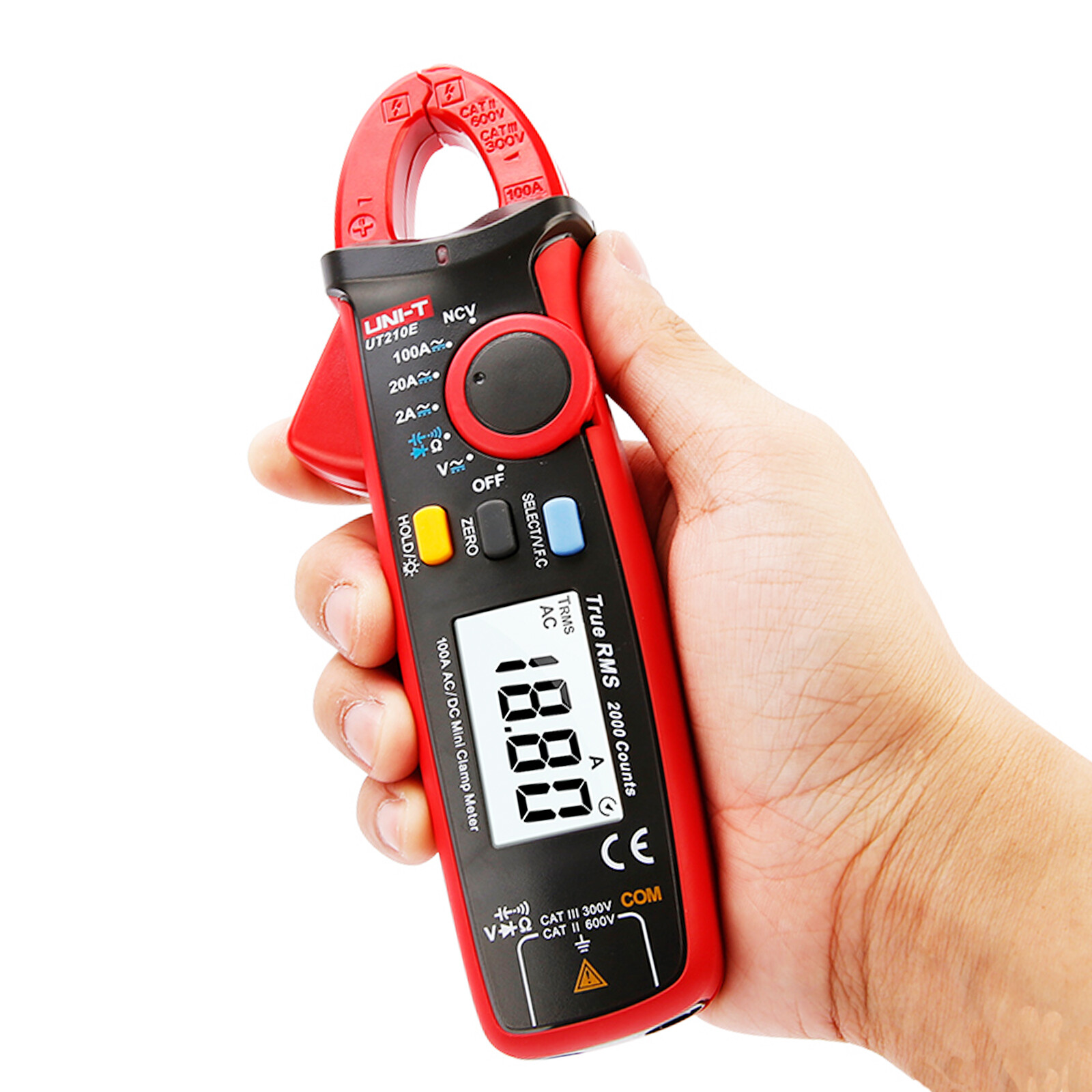 UNI-T UT210E Handheld Digital Clamp Meter True RMS AC/DC Voltage Current NCV