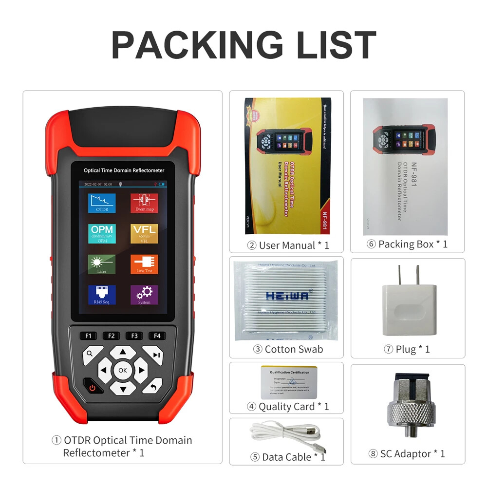 3.5in LCD Screen Fiber Tester 1310/1550nm Optical Time Domain Reflectometer