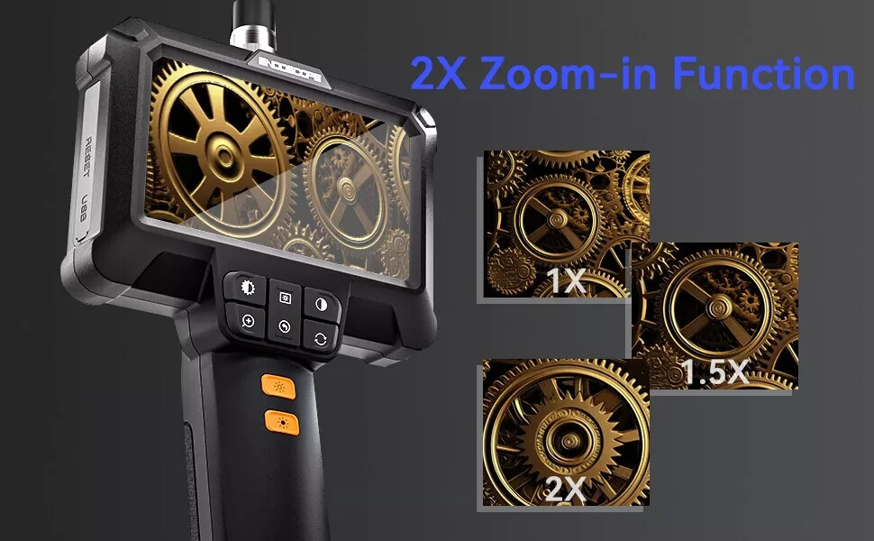 4.3″ IPS 1080P HD Screen Handheld Industrial 5m Endoscope Camera Pipe Waterproof