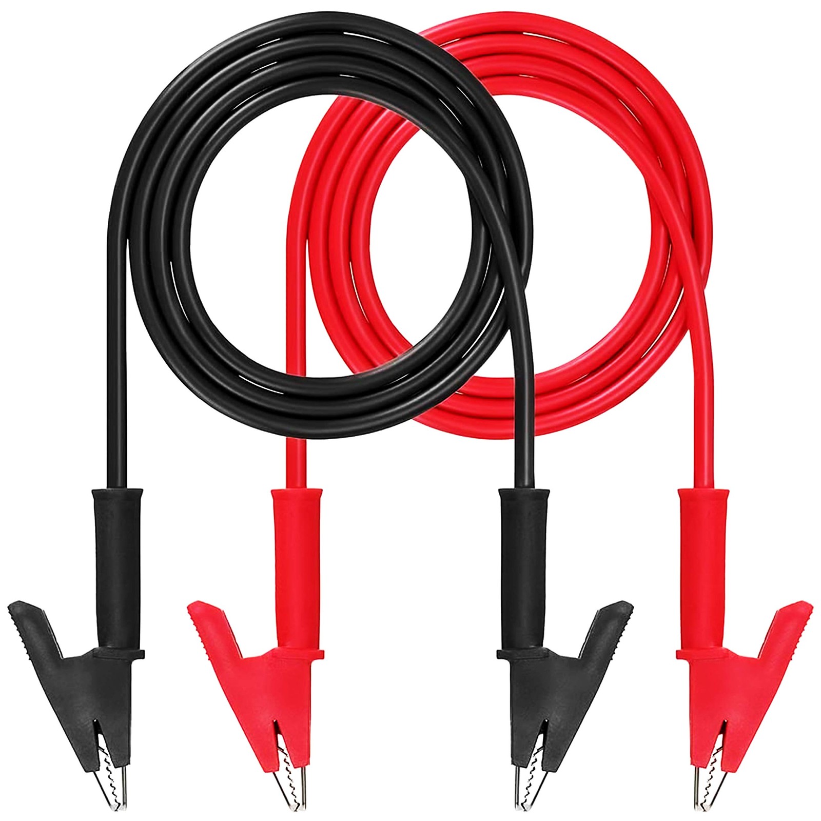 Alligator Clips Electrical Test Leads Set, 15A Jumper Wires Heavy Duty with P…