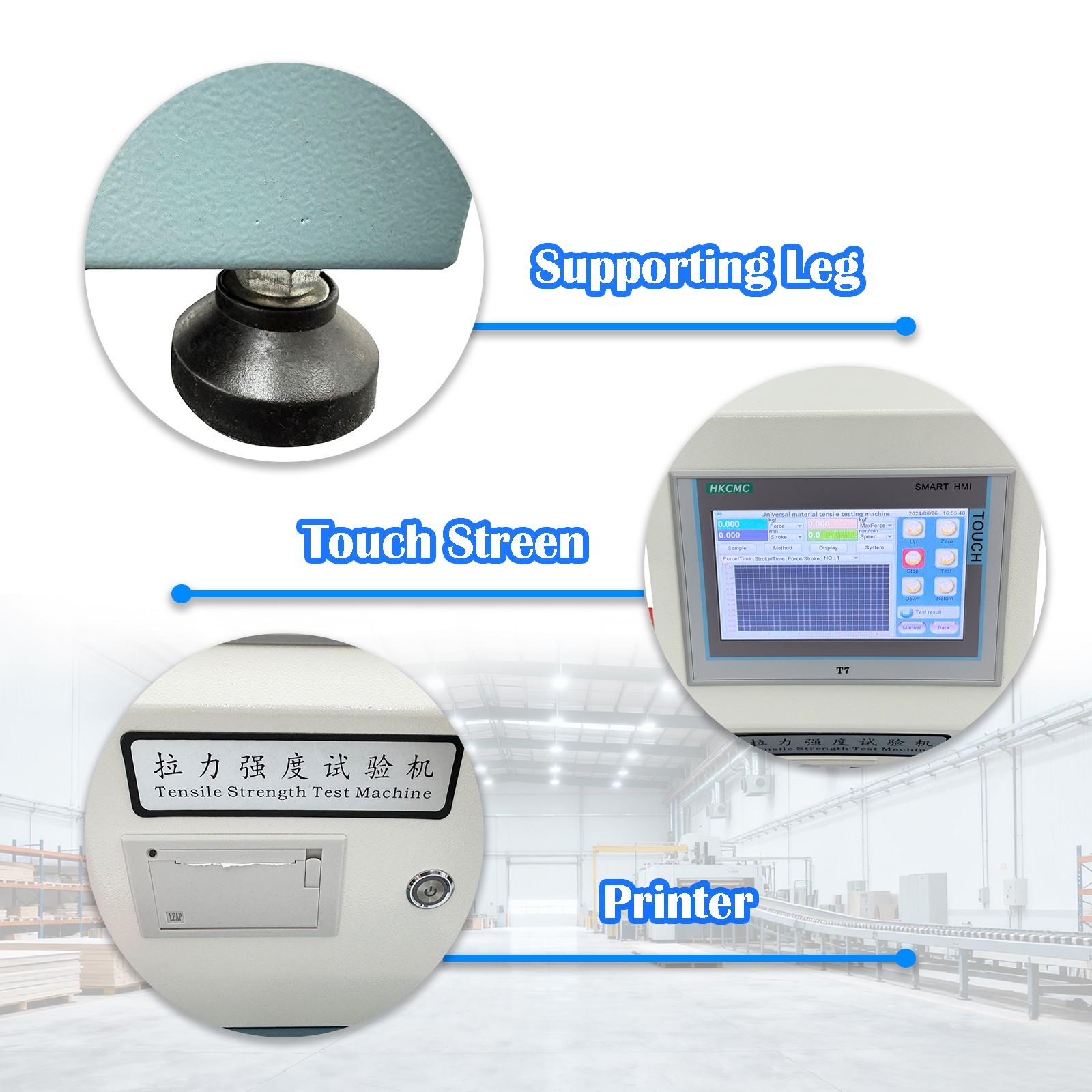 110V 200KG Electric Tensile Strength Testing Machine Universal Material Tester