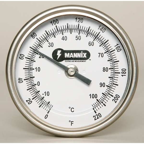 General Tools T300-36 Bimetal Thermom, 3 In Dial, 0 To 220F