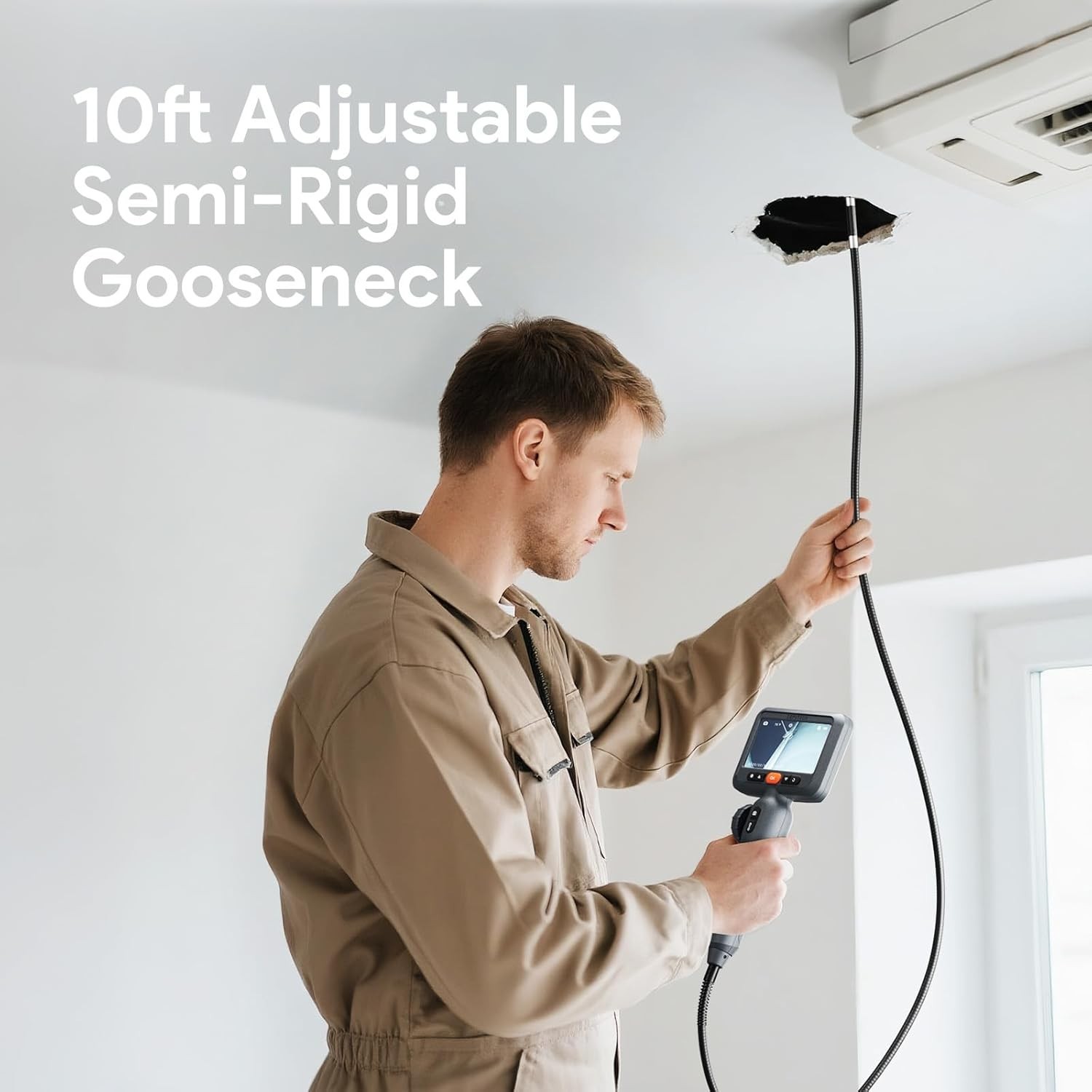 10FT Articulating Endoscope Camera with Light: Dual Lens Two-Way Articulated …