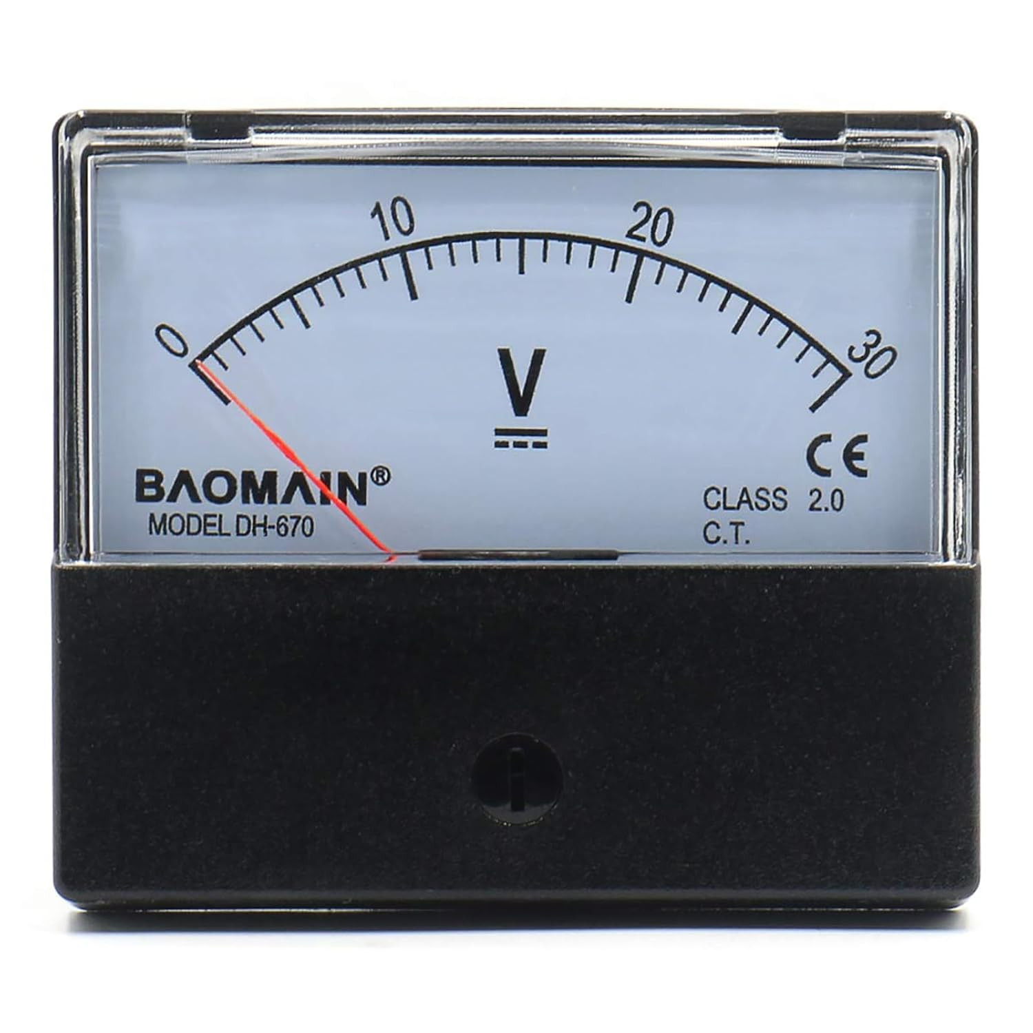 Voltmeter DH-670 DC 0-30V Rectangular Class 2.0 Analog Panel Volt