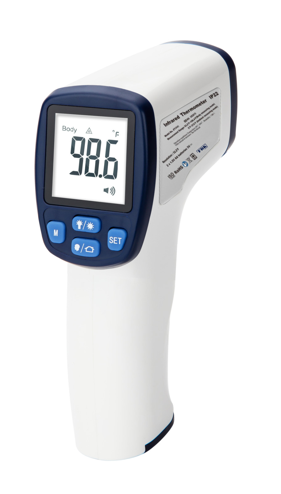 Spanish English Speaking Non Contact IR Digital Forehead Thermometer
