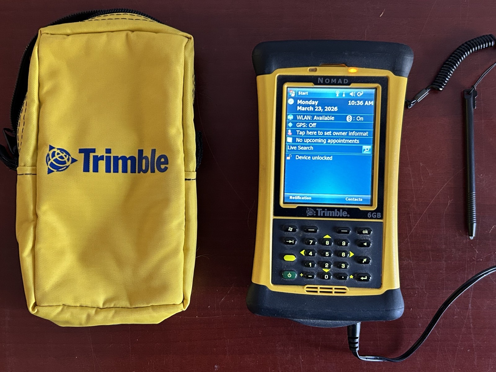 Trimple Nomad 6GB Rugged Handheld Data Collector w/ Programs Office Arc + Power