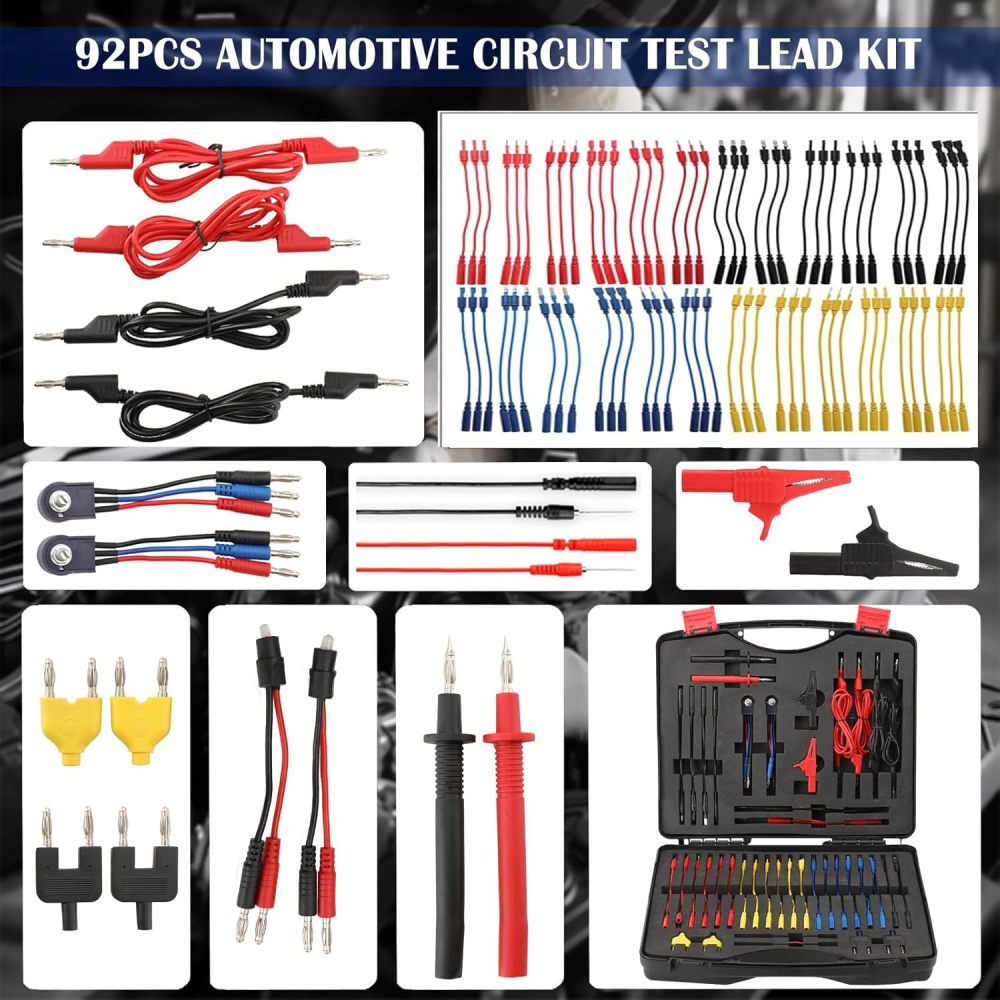 Automotive Circuit Test Lead Kit 92pcs Electrical Multimeter Test Leads Kit