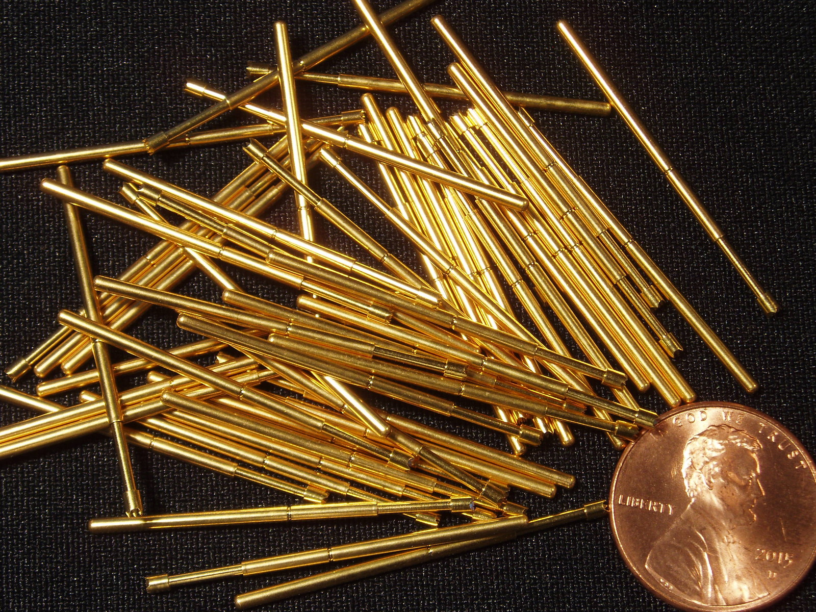 Qty 50: Top Quality IDI Spring Test Probe 24K Gold Pltd S-100 Pogo USA SELLER