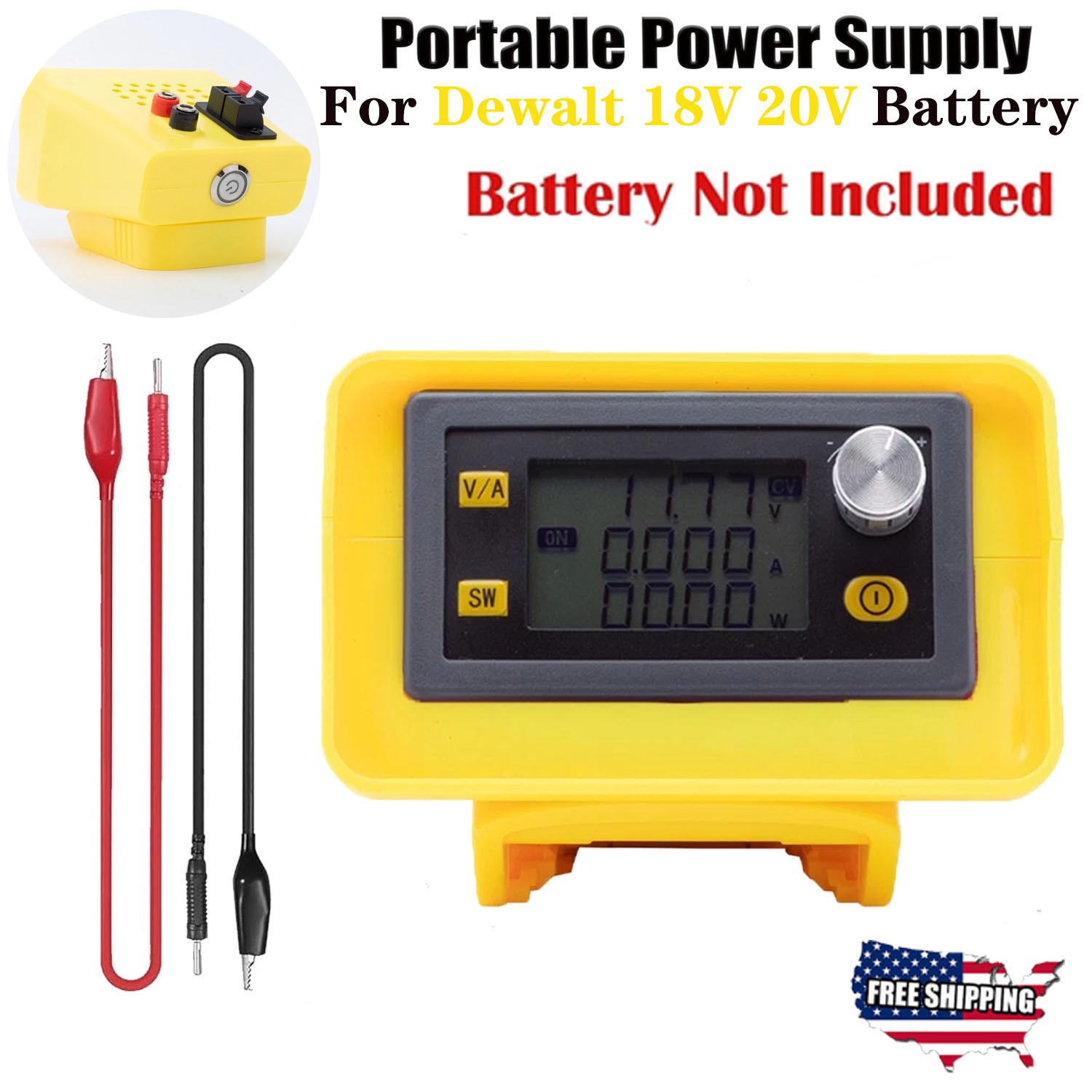 DC Labor Power Supply Adjustable Voltage Regulator For Dewalt 18V 20V Batteries