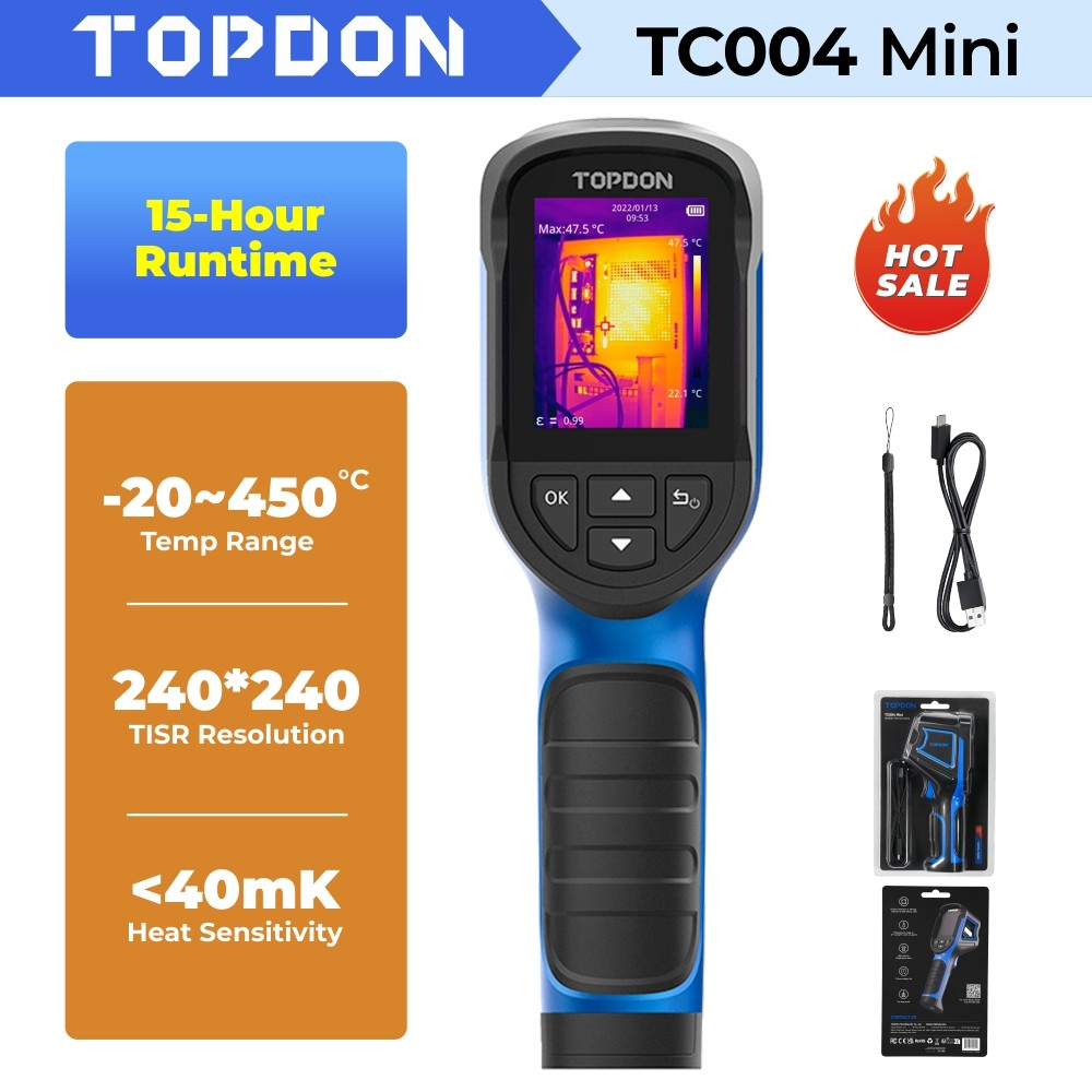 🔥TOPDON TC004 mini Thermal Imaging Camera Super-Resolution for Thermal Imaging