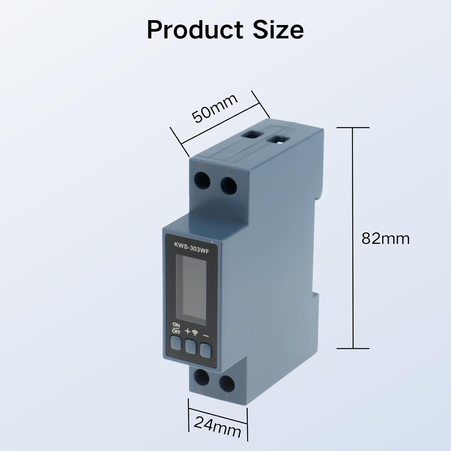 8-in-1 Digital Power Meter for Din Rail Smart Energy Monitor Voltage Current