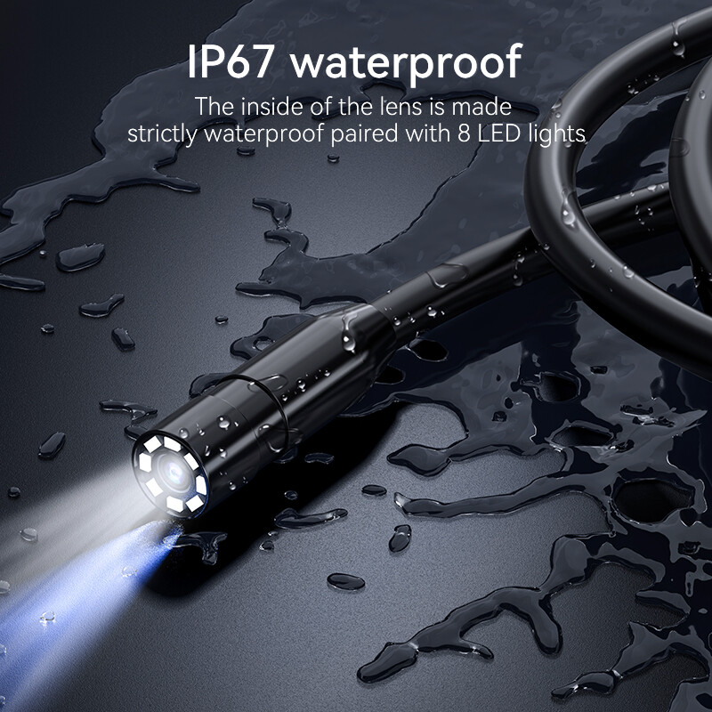 1080P Industrial Endoscope Camera Single Dual Lens 4.3” Car Inspection IP67