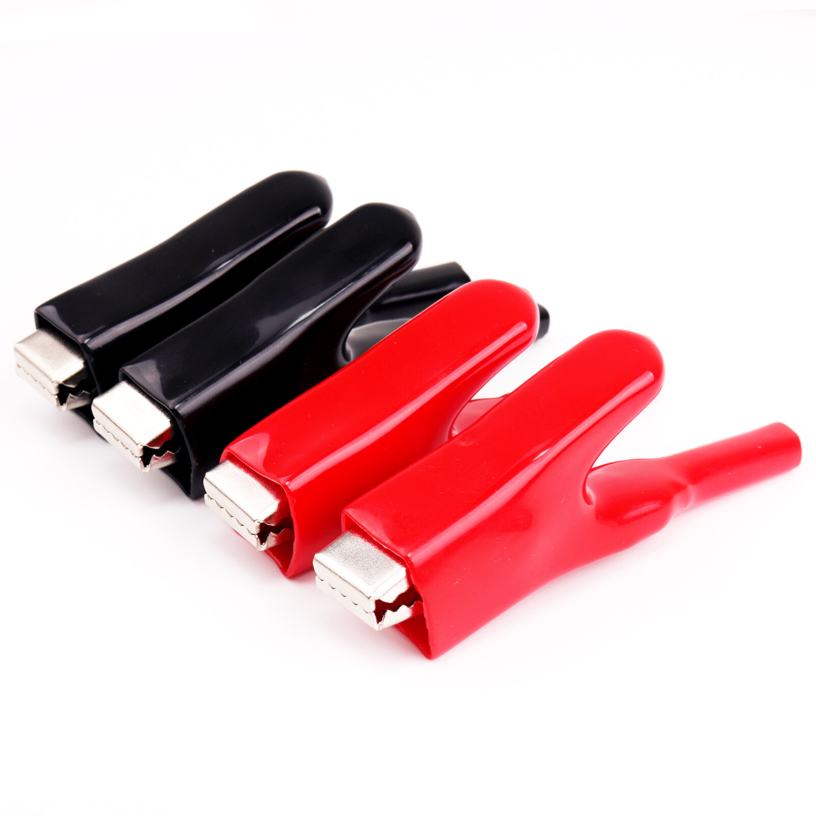 4PCS 50A Sheathed Alligator Clips for Electrical Jumper Wire Clamp Voltage Test
