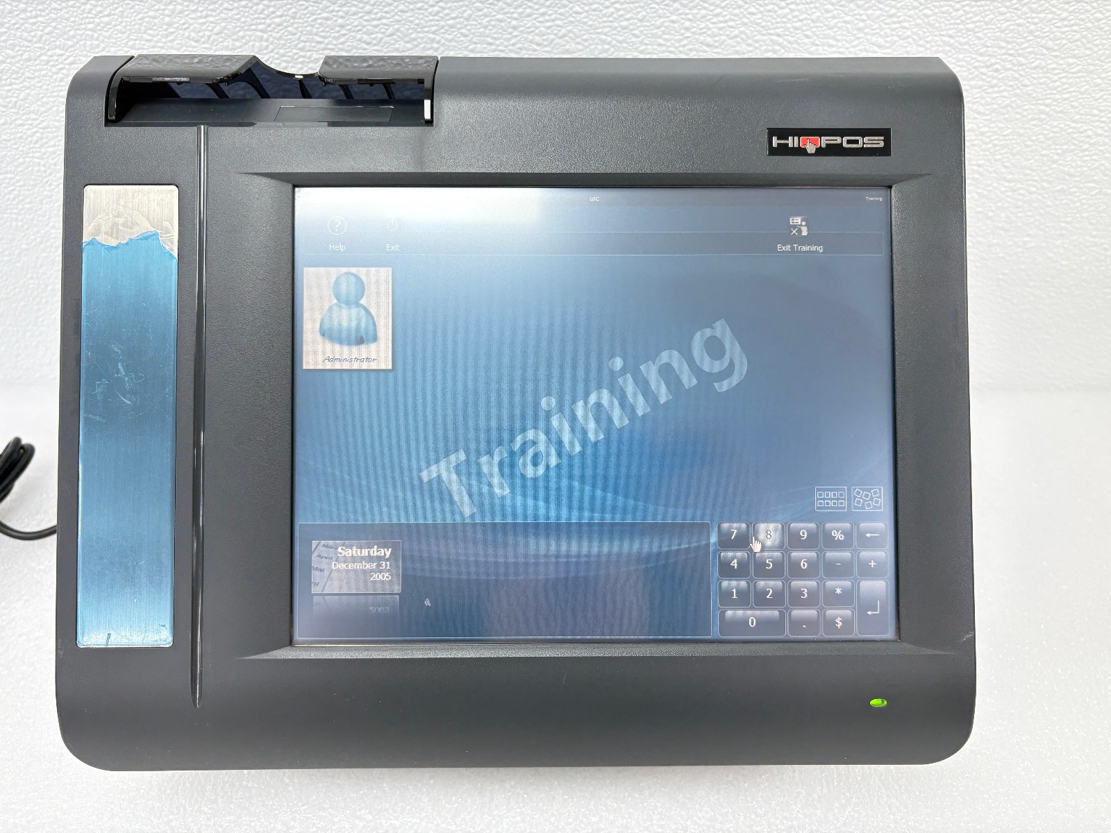 Pre Owned | HIOPOS / Partner Tech PT6200 POS Touchscreen Terminal w/ Power Adptr