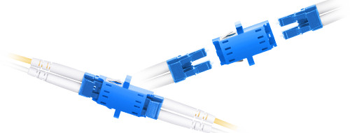 Fiber Optic Adapter/Coupler, LC to LC Duplex, Singlemode, Blue -(12 qty)-7122