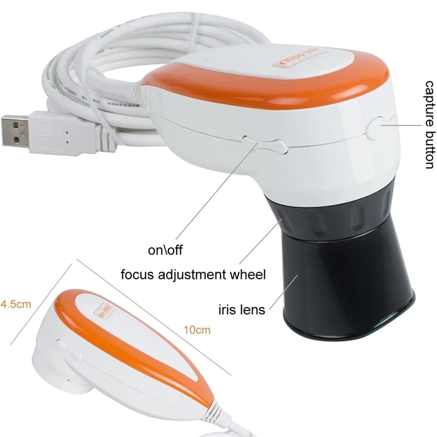 New 5.0MP USB Iriscope Iris Analyzer Iridology Camera with Iris English Software
