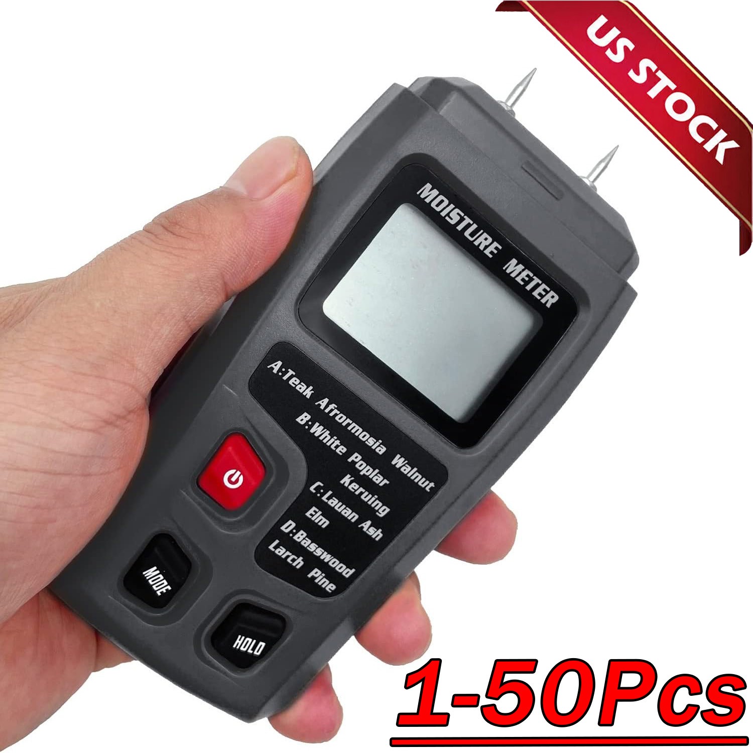 Digital LCD Wood Moisture Meter Detector Tester Wood Firewood Paper Cardboard