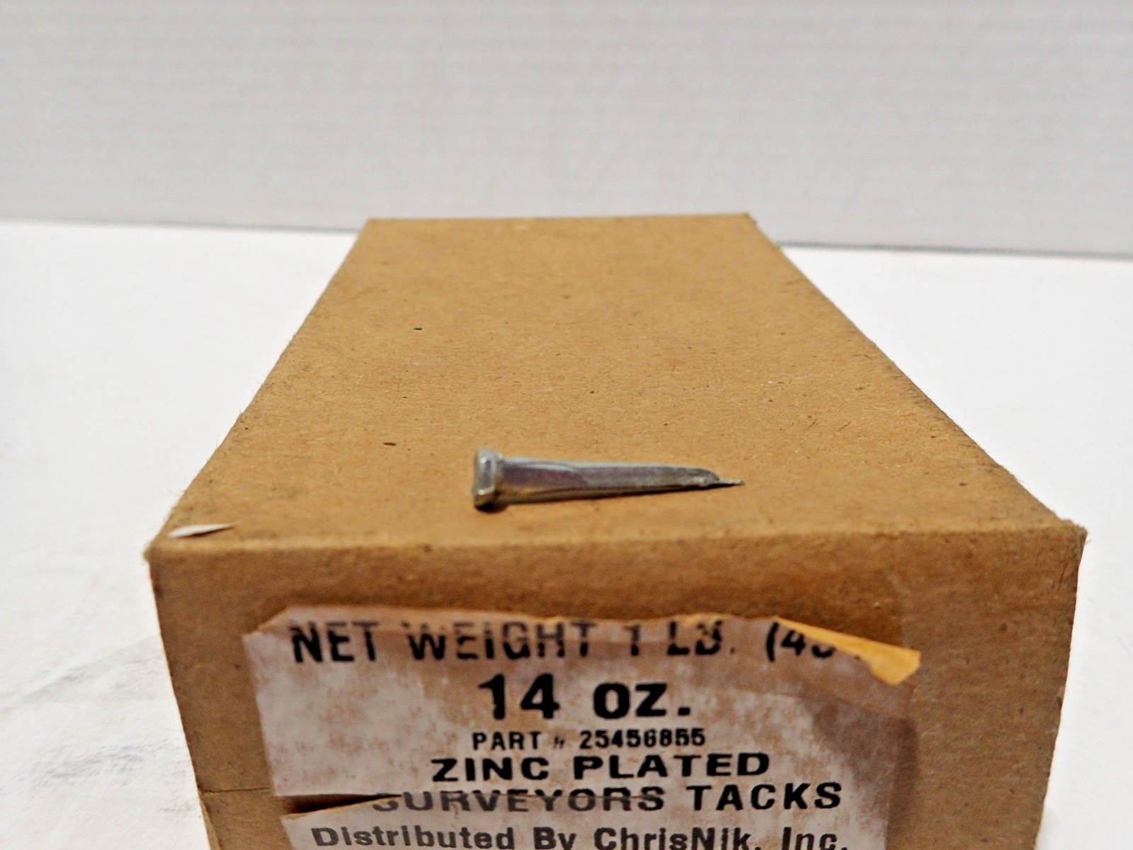 New ChrisNik 25456855 Zinc Plated Surveyors Tacks, 1-LB Box. FREE SHIPPING!