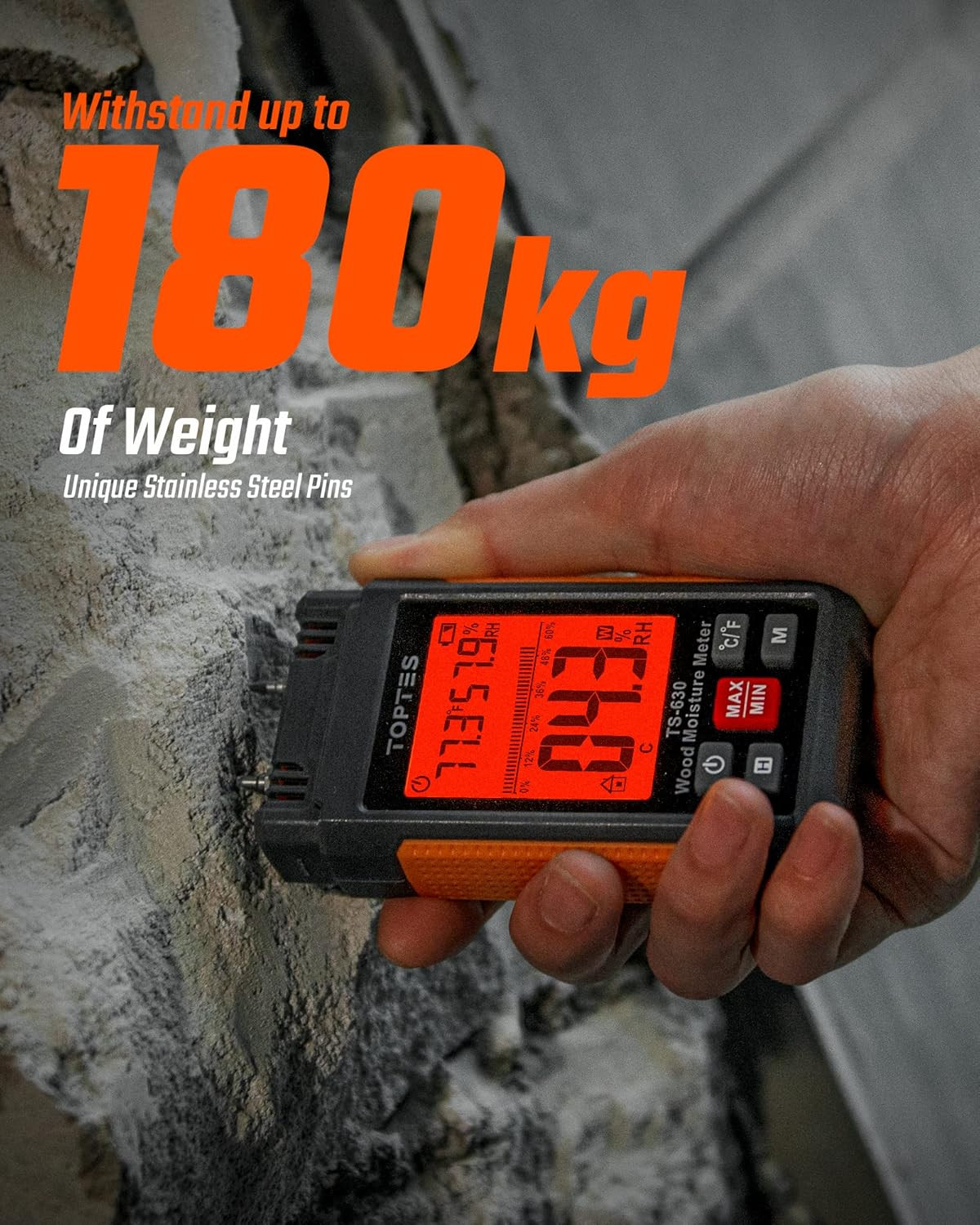 Wood Moisture Meter, Digital Moisture Meter TS-630, Handheld Humidity