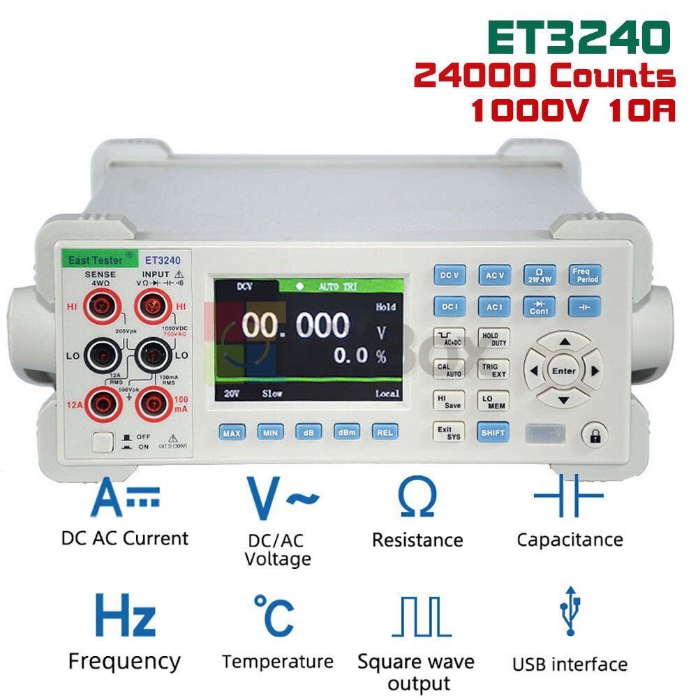 ET3240 ET3255 3.5in Screen TFT LCD USB RMS Digital Multimeter Tester 4½ 5½ Digit