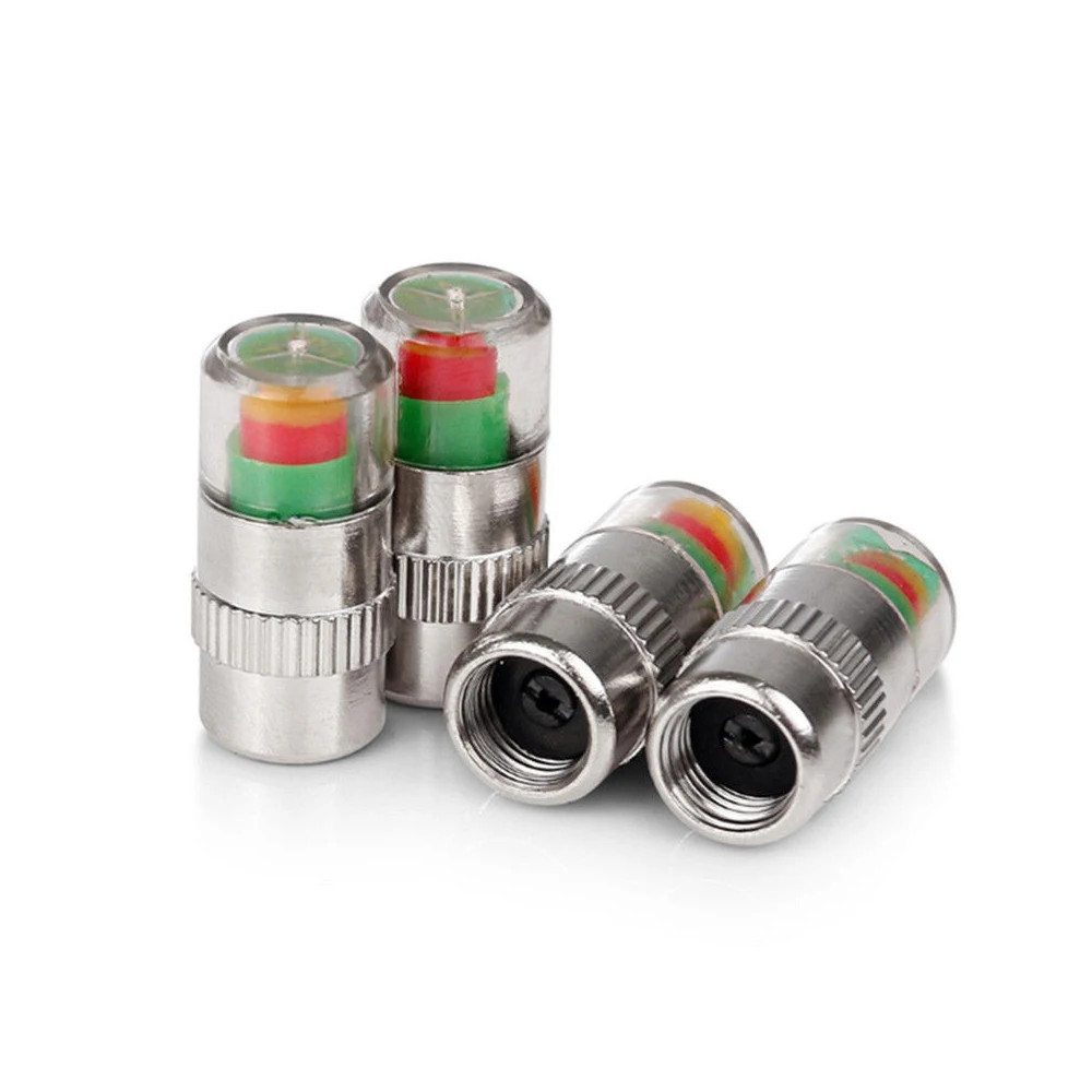 Cars Tire Air Pressure Monitor Alert 4Pcs/set Indicator Valve Cap Gauge…