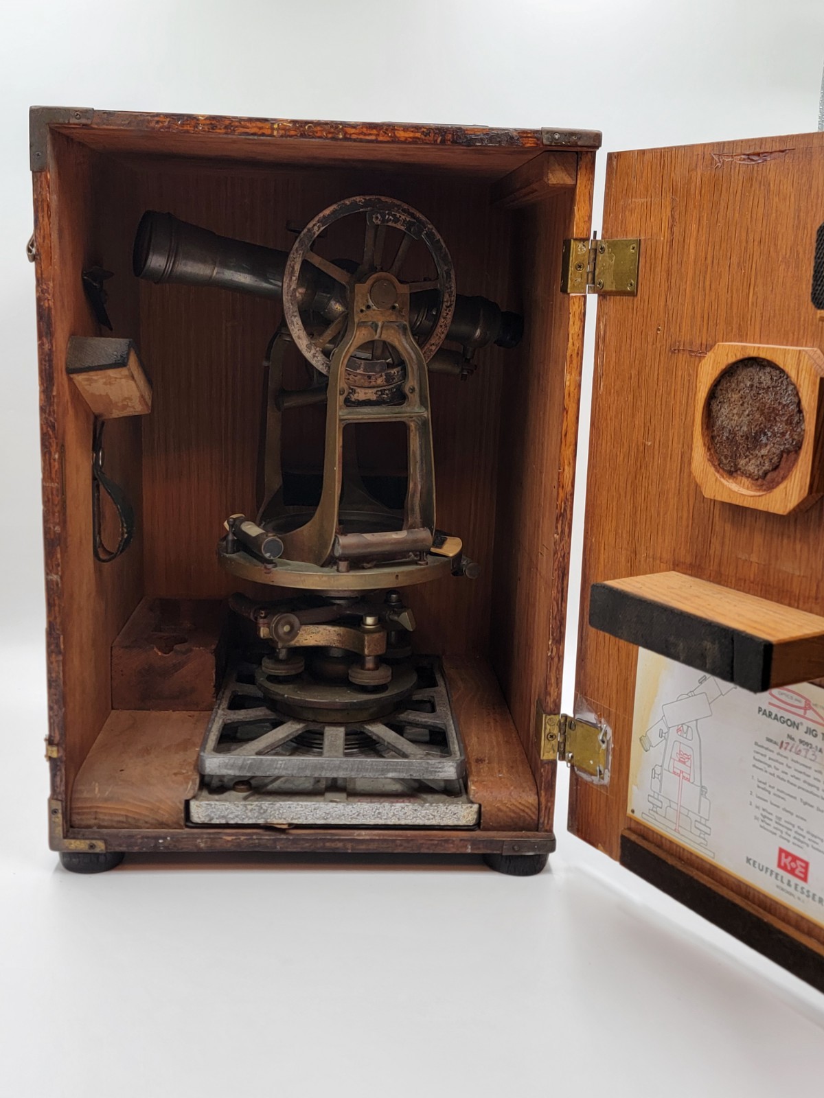 Vintage Keuffel & Esser 9092-1 1940s Paragon Jig Surveyors Transit w/ Case