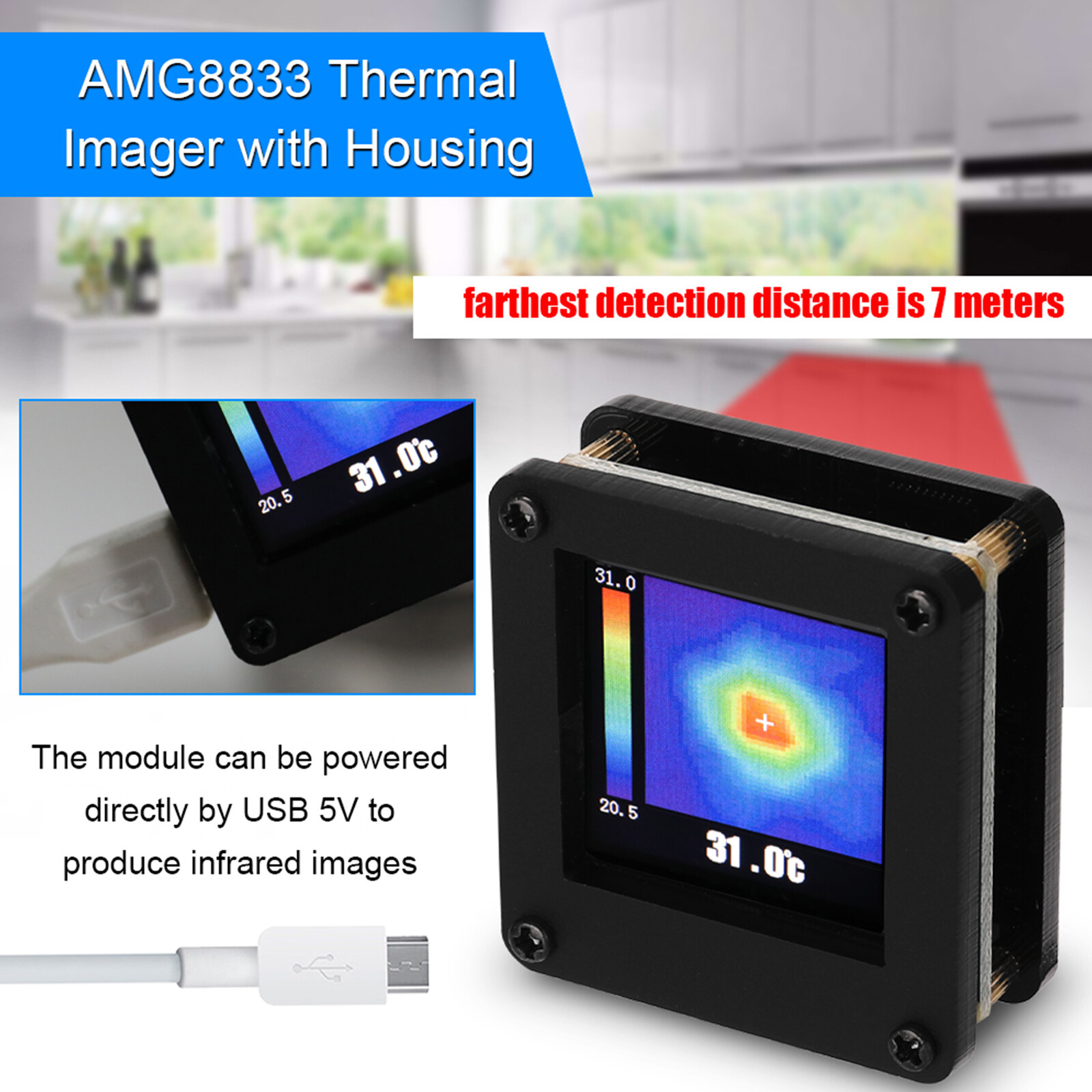 Resolution Infrared Array Thermal Camera Imager Module Kit S2J6