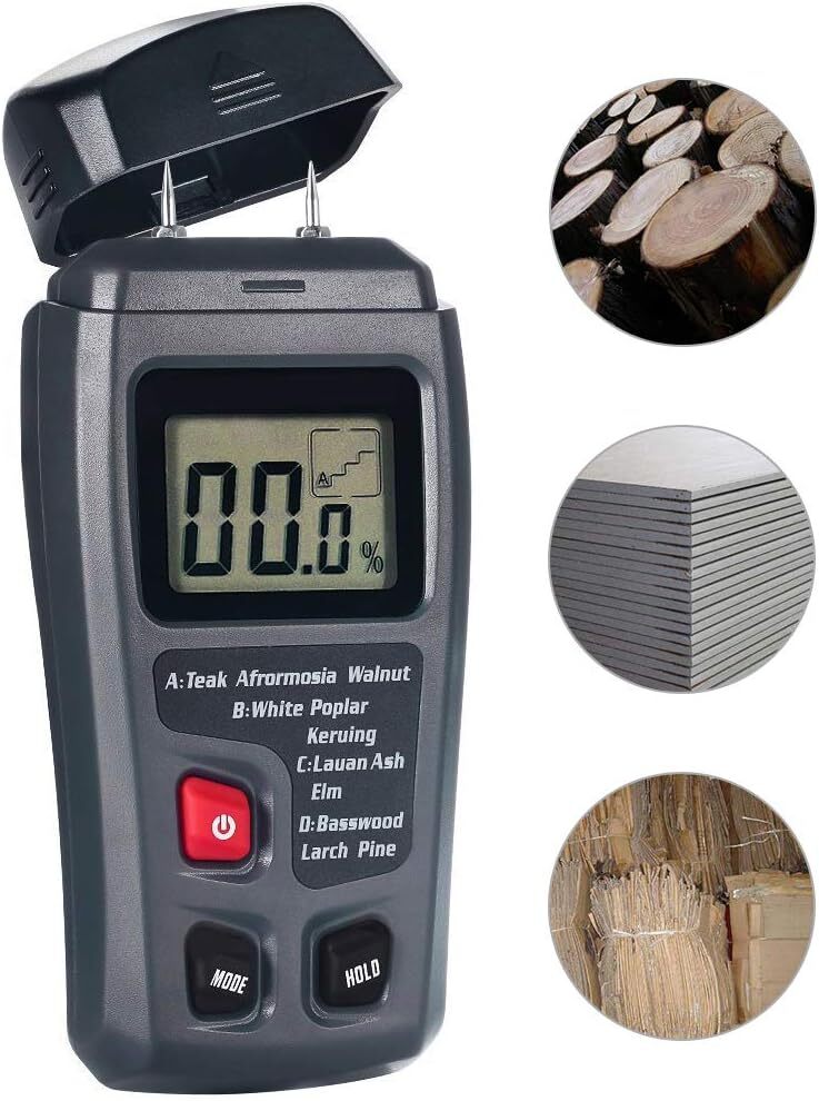 Digital LCD Wood Moisture Meter Detector Tester Wood Firewood Paper Cardboard
