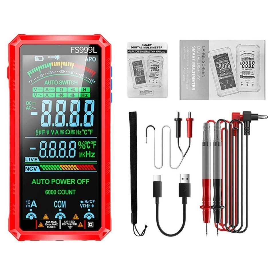 Professional Smart Fully Automatic True Rms 6000 Count Digital Voltmeter