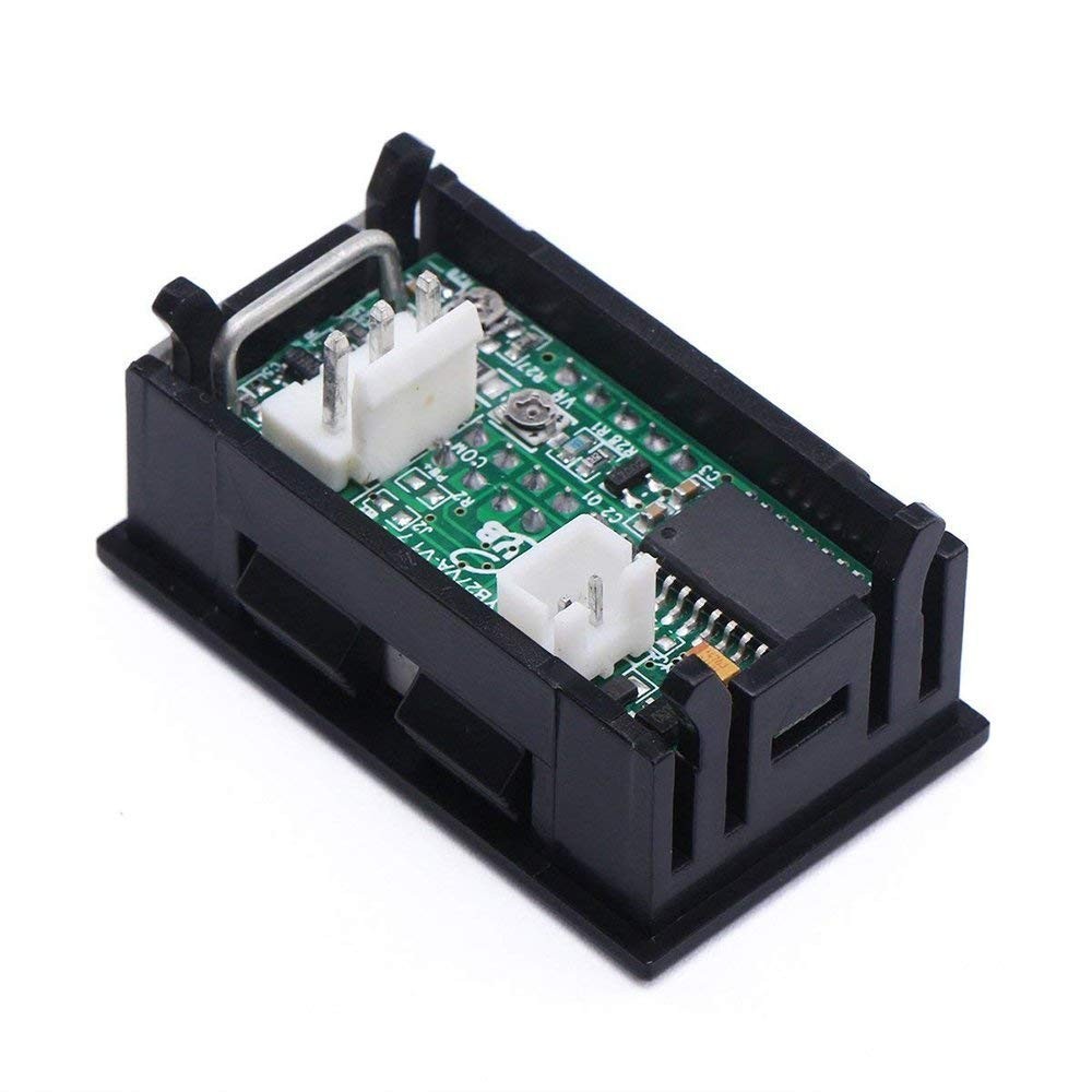 Efficient Dual-Color LED Digital Voltmeter – Mountable 0-100V 10A for Car & Boat