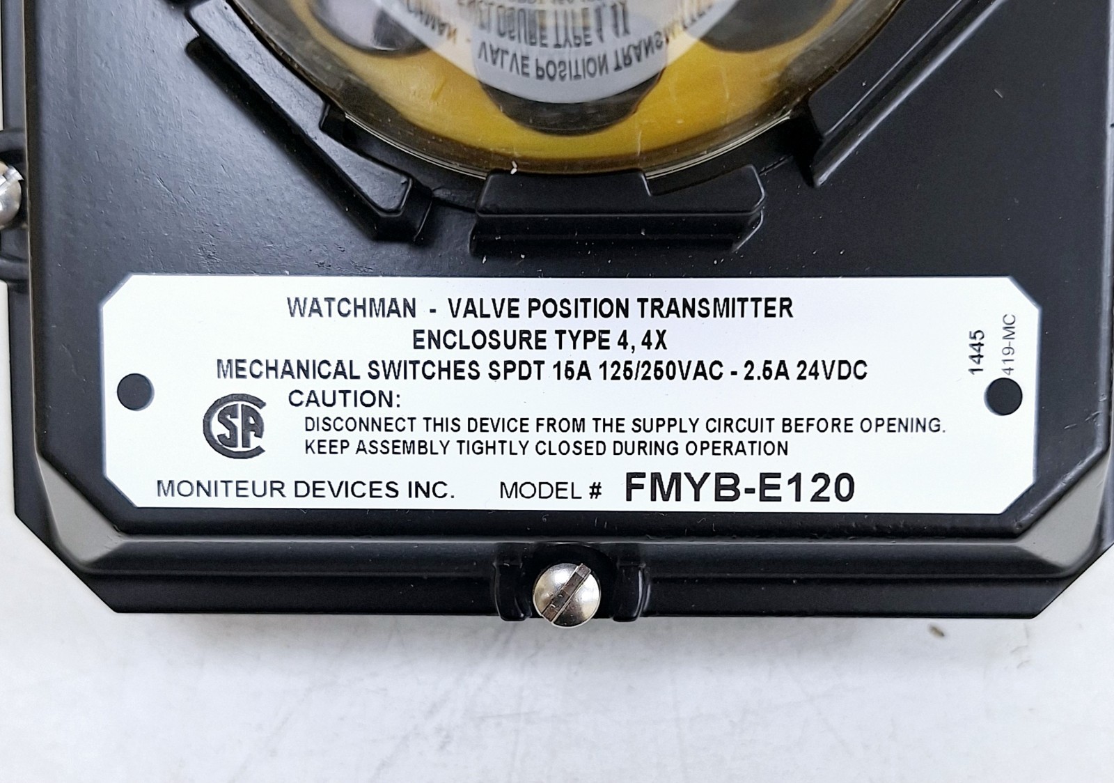 Moniteur Devices FMYB-E120 / 002-562-510 / Watchman VPT Limit Switch